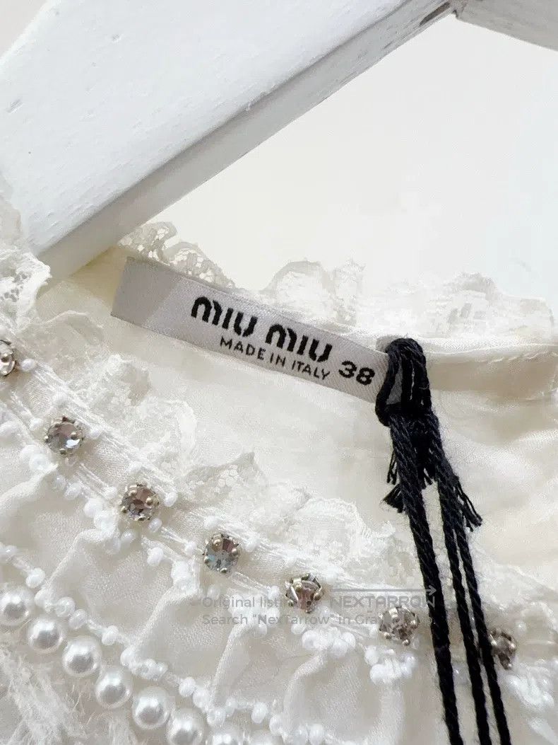 Miu Miu Miu Miu 38 Pearl diamond collar dress Size M / US 6-8 / IT 42-44 - 3 Thumbnail