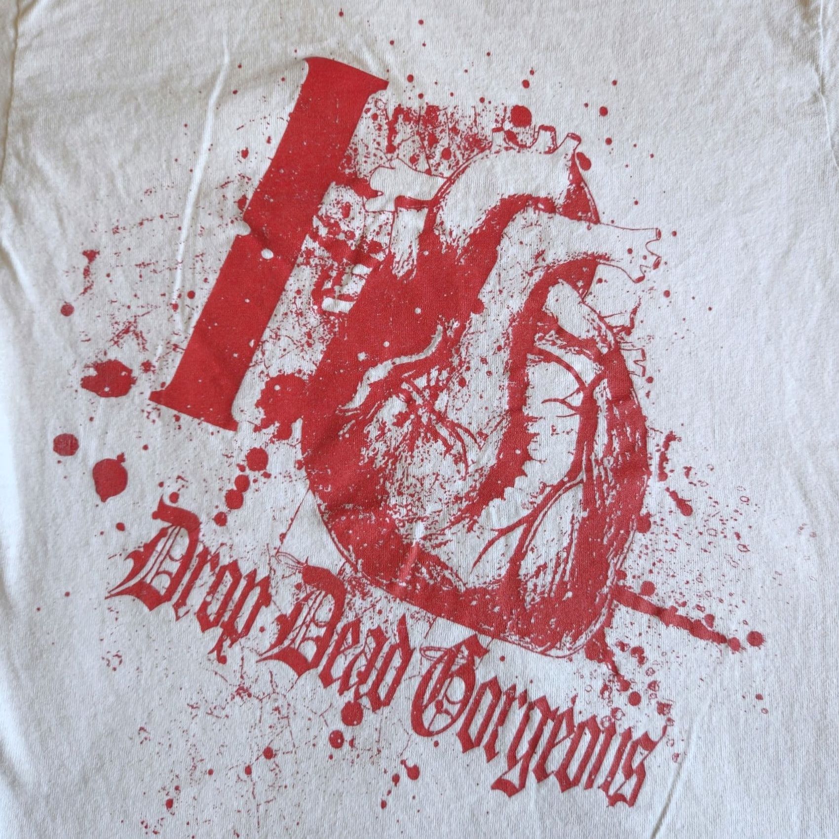 Fruit Of The Loom Vintage Drop Dead Gorgeous Band Shirt Rare Signed Concert Merch White Graphic S Size US S / EU 44-46 / 1 - 3 Thumbnail