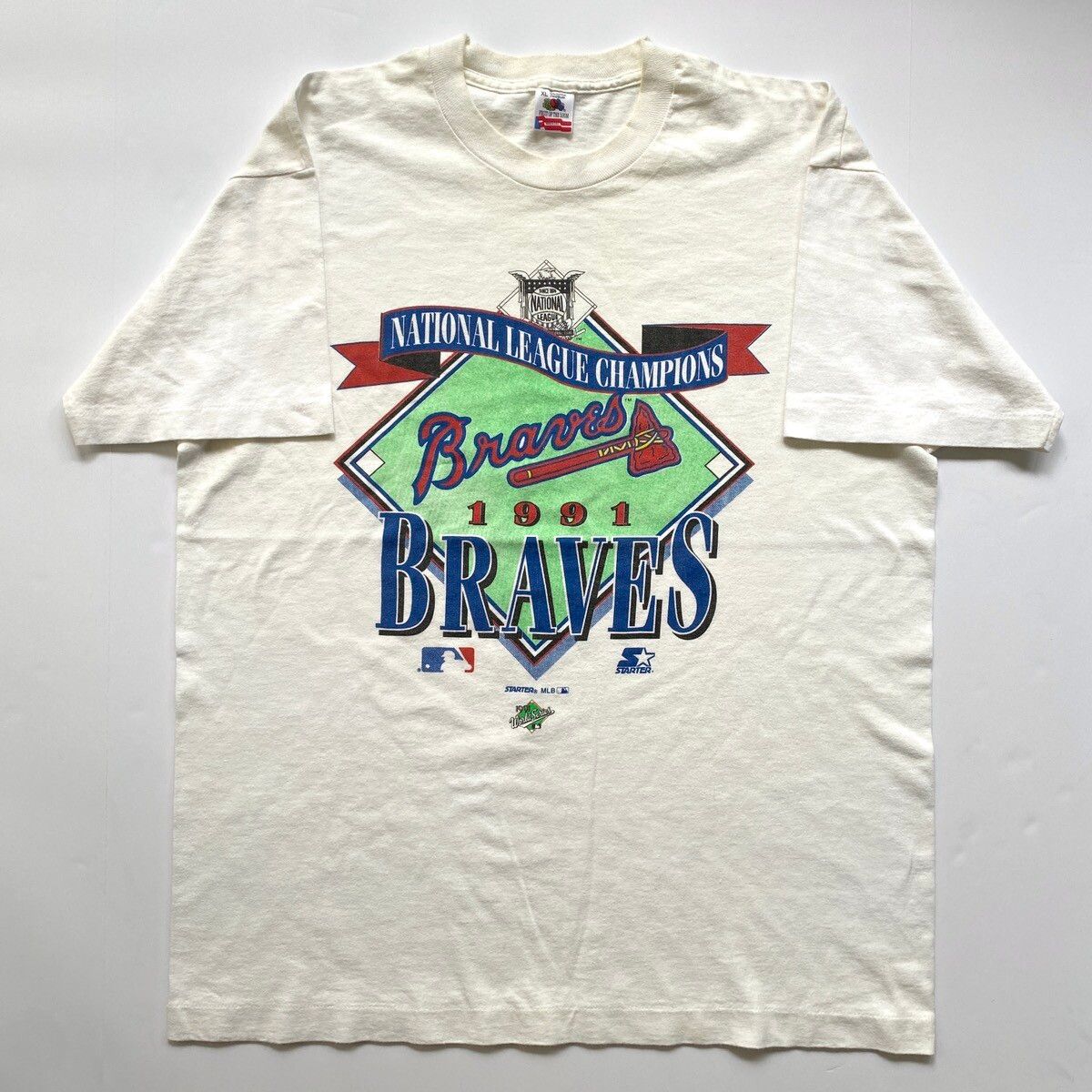 Atlanta Braves: 1991 National League Champions Tee (S/M) – National Vintage  League Ltd.