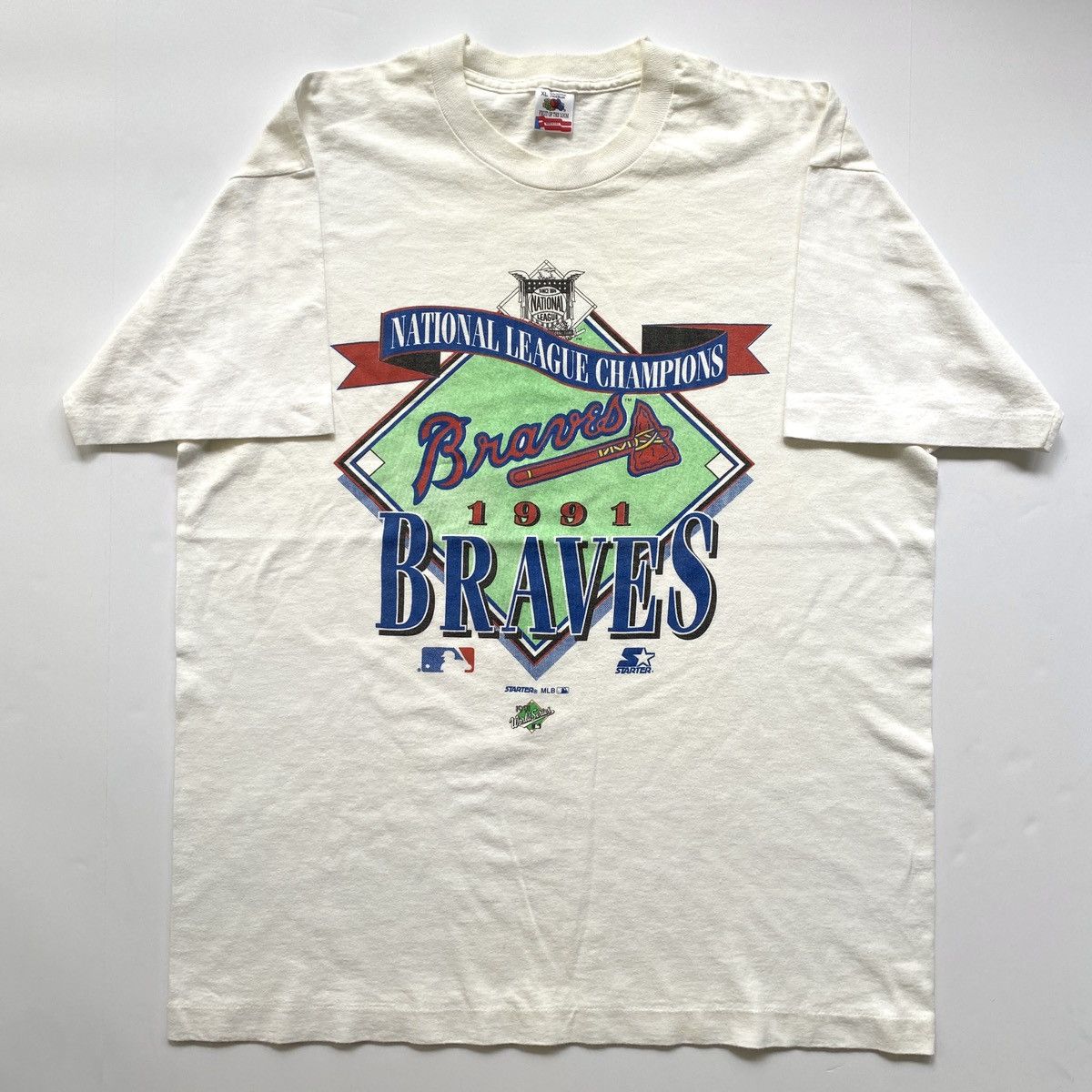 Atlanta Braves: 1991 National League Champions Tee (S/M) – National Vintage  League Ltd.