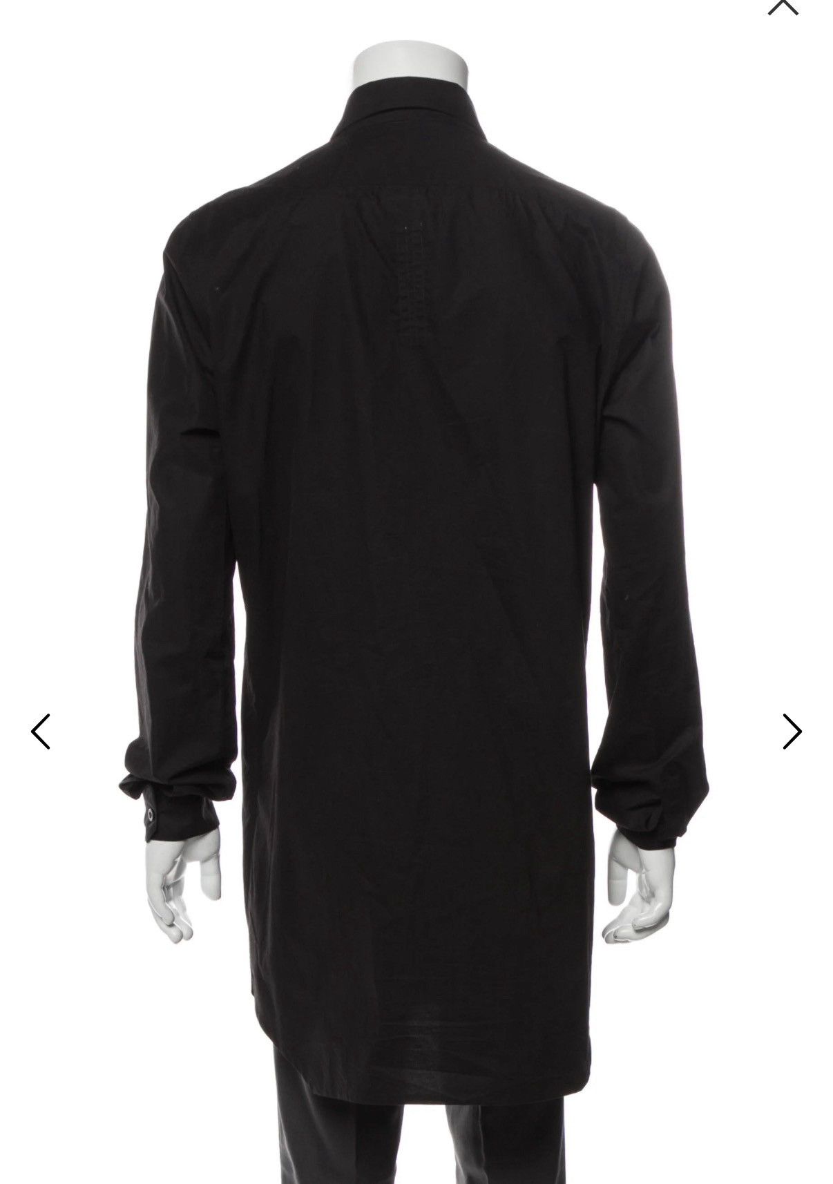 Rick Owens Rick Owens long button up black shirt SS17 Walrus - 50 IT Size US M / EU 48-50 / 2 - 3 Thumbnail