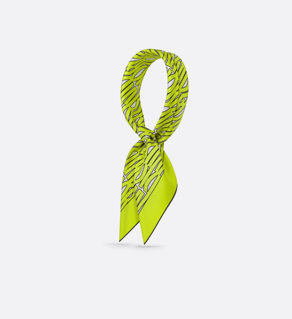 Dior × Travis Scott o1w1db10625 Size : OS / Dior Square Scarf in White/Green Size ONE SIZE - 1 Thumbnail