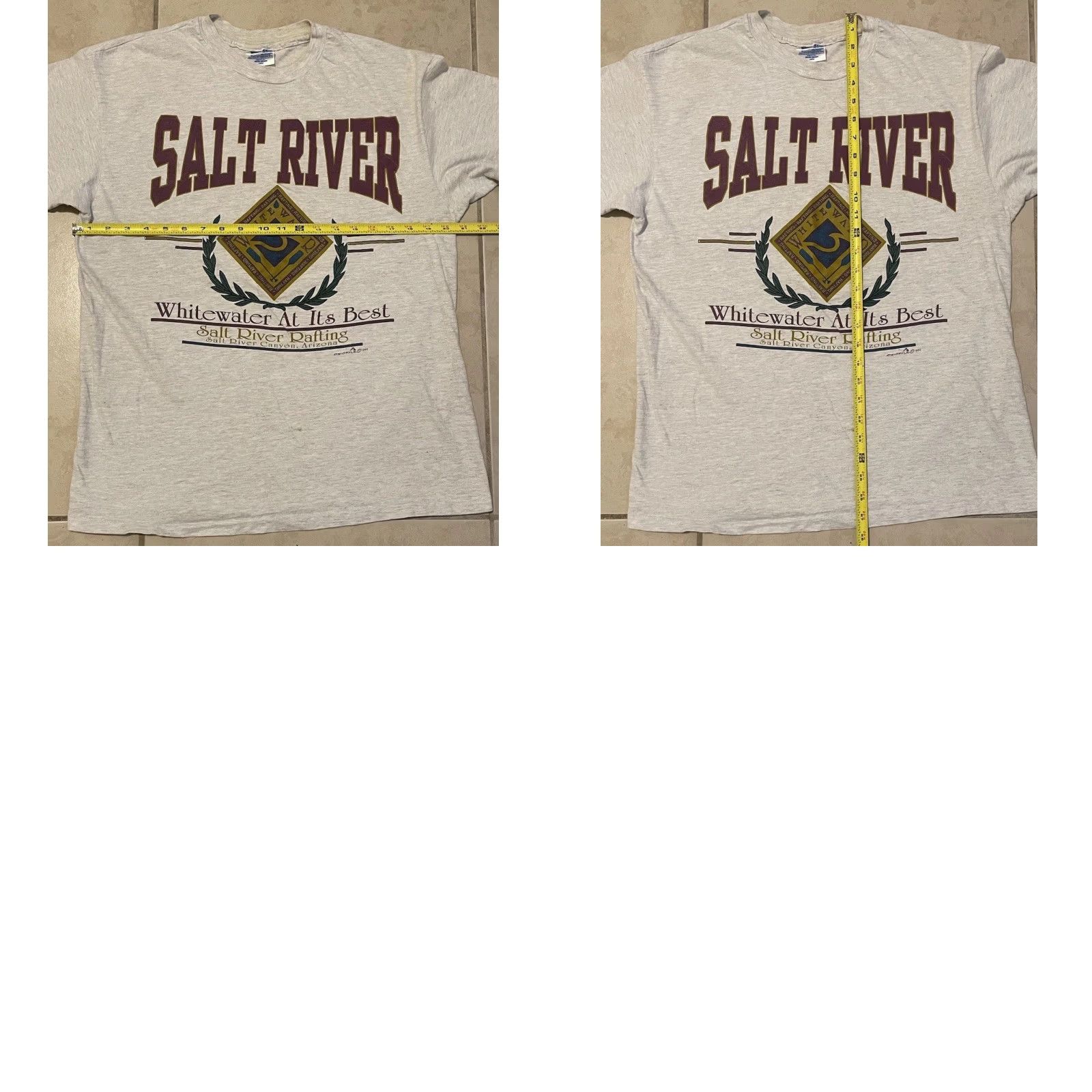 Vintage Vtg 90s Salt River Whitewater Rafting Faded Shirt M Arizona Beach Surf Grunge Shirt Mens Gray Size US M / EU 48-50 / 2 - 9 Thumbnail