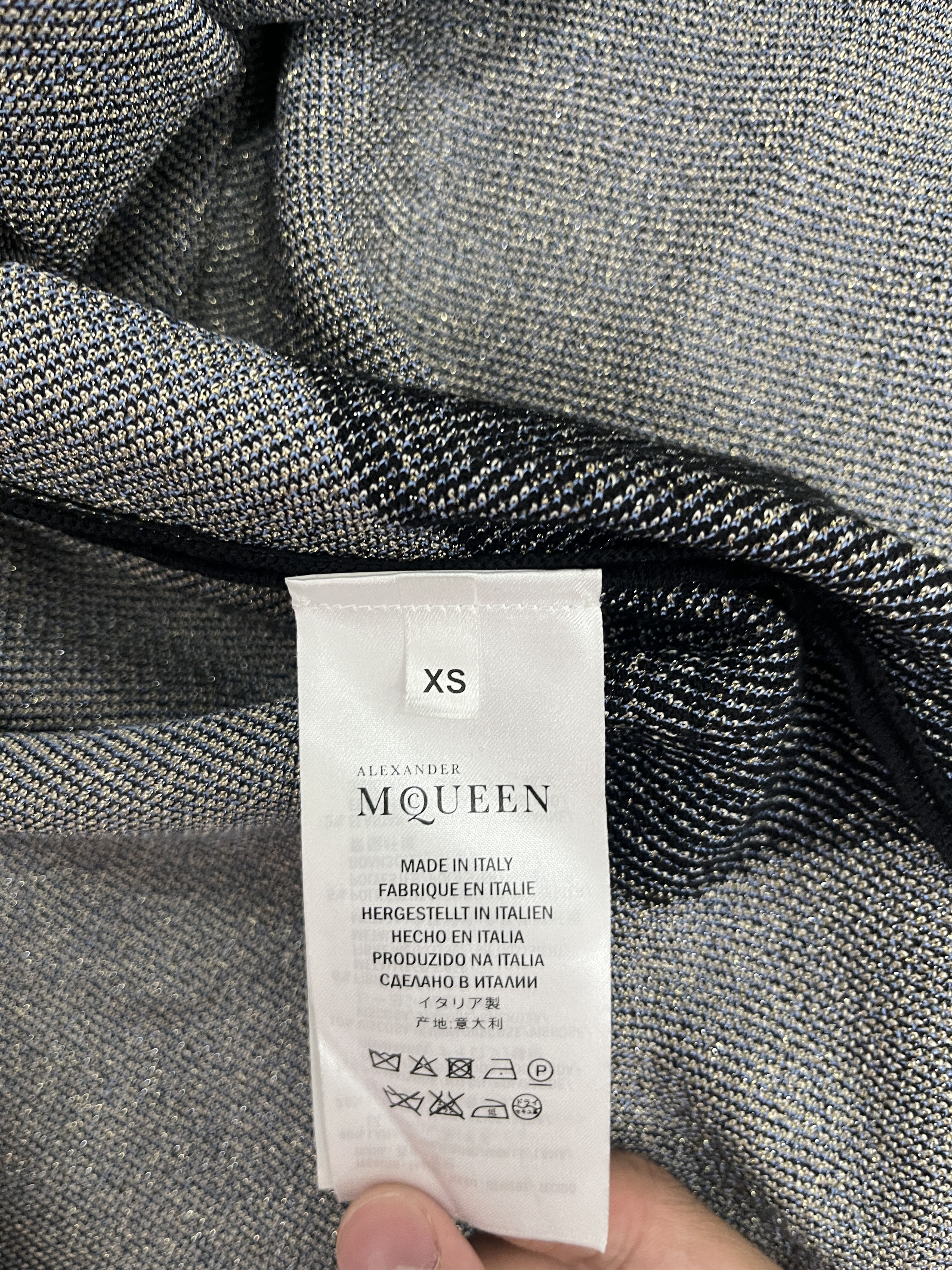 Alexander McQueen Black Long Sleeves Dress With Embroidery Size XS / US 0-2 / IT 36-38 - 7 Thumbnail