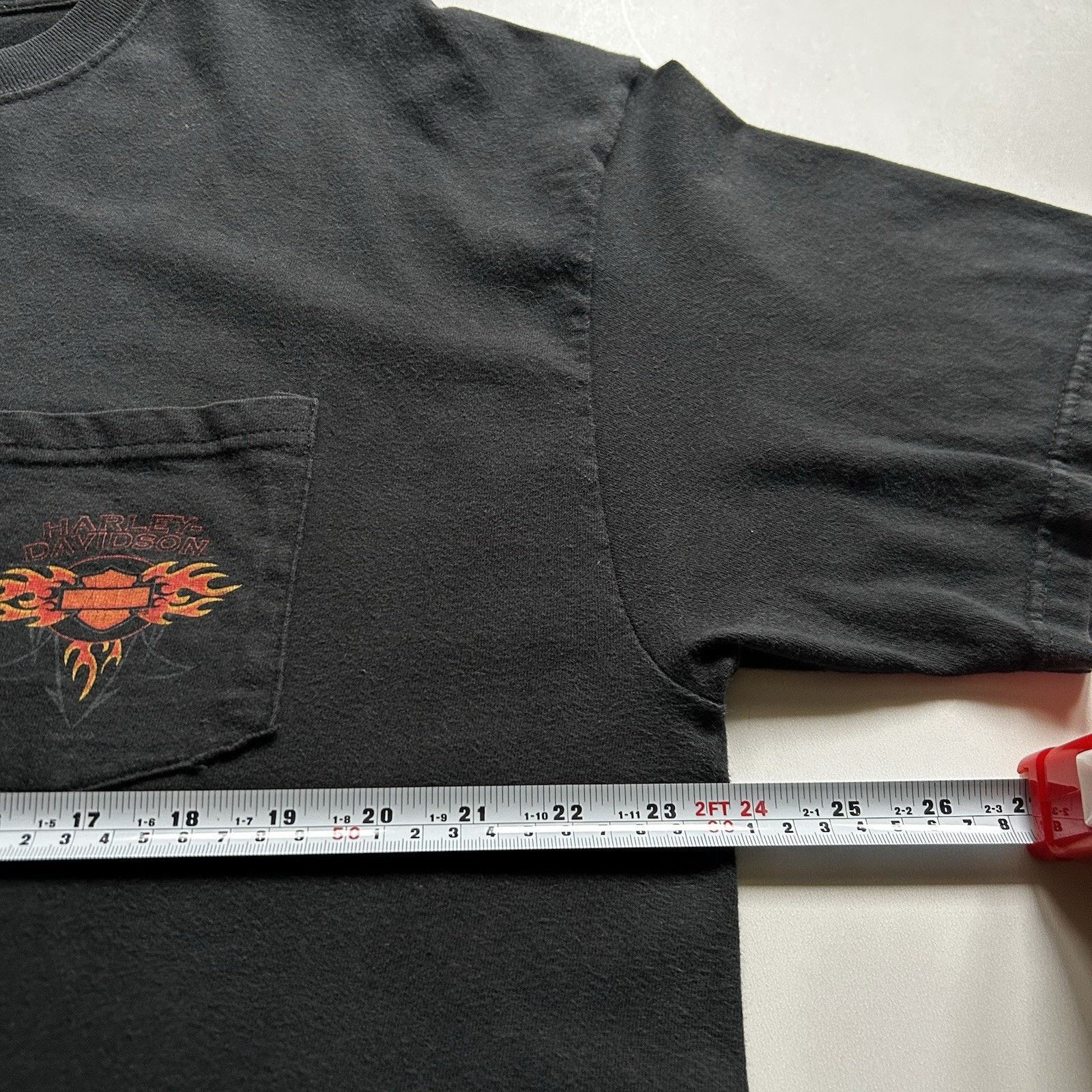Harley Davidson Vintage Harley Davidson Pocket T-Shirt XL Faded Black Y2K Size US XL / EU 56 / 4 - 6 Thumbnail