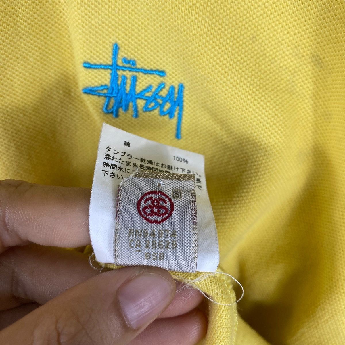 Stussy × Vintage Vintage 00's STUSSY Small Embroidery Logo Stains Polo Shirt Size US M / EU 48-50 / 2 - 10 Thumbnail