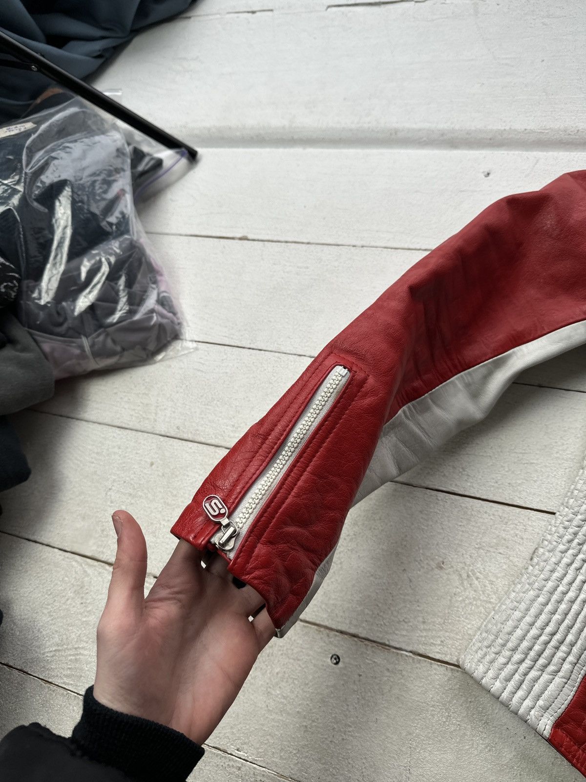 Other SEGURA 🚨VNTG LEATHER JACKET AVANT RACING BIG LOGO RED MOTO Size US XS / EU 42 / 0 - 5 Thumbnail