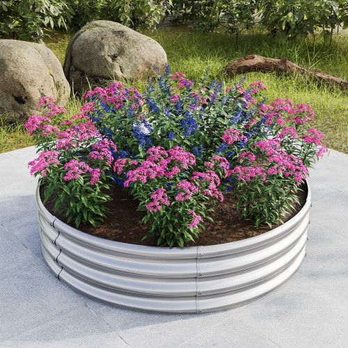 Designer × Homemade 47.24*11.4" Tall Round Raised Garedn Bed,Metal Raised Beds f Size US L / EU 52-54 / 3 - 6 Thumbnail