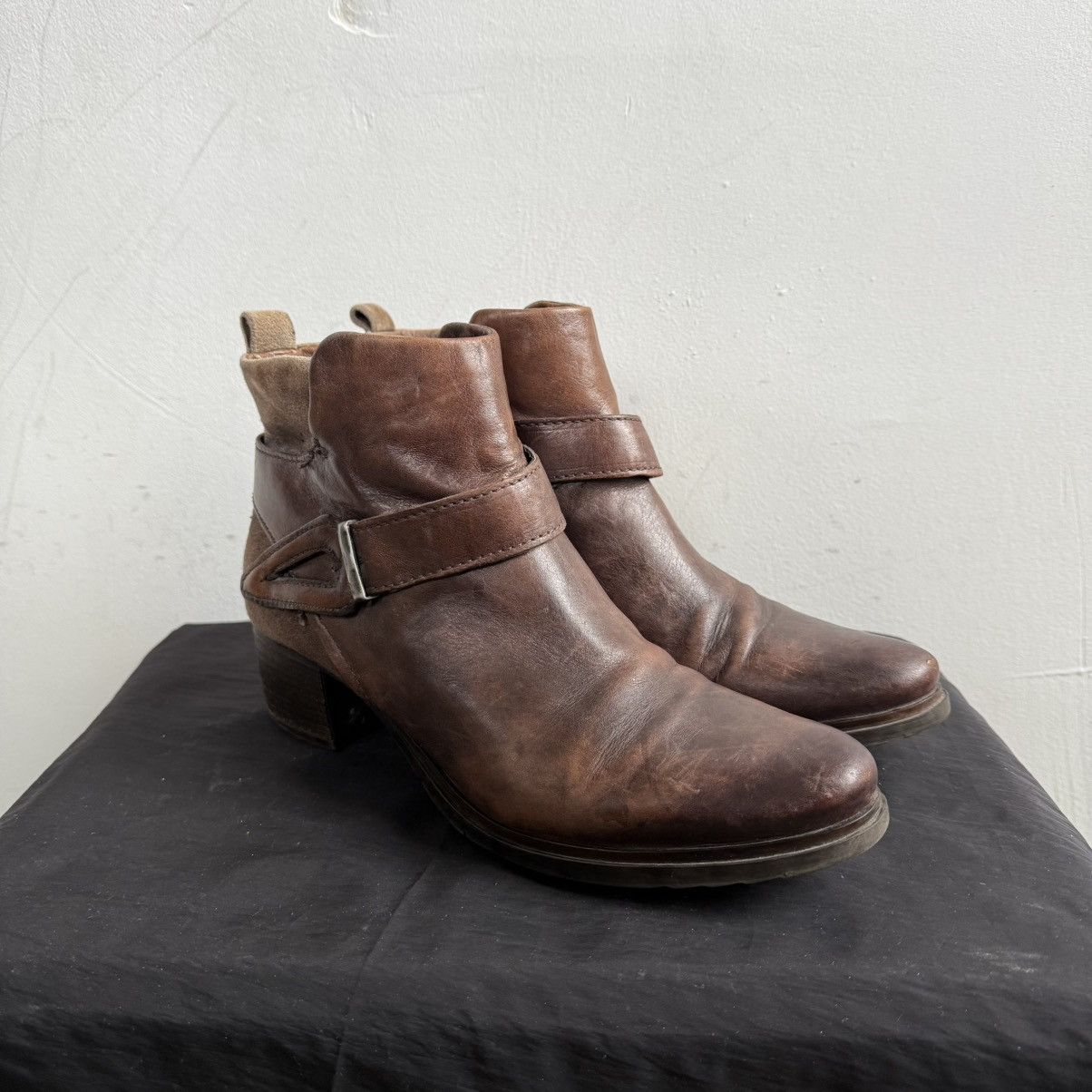 Guidi Mjus Avant Garde Brown Leather Ankle Boots Size US 10 / IT 40 - 2 Thumbnail