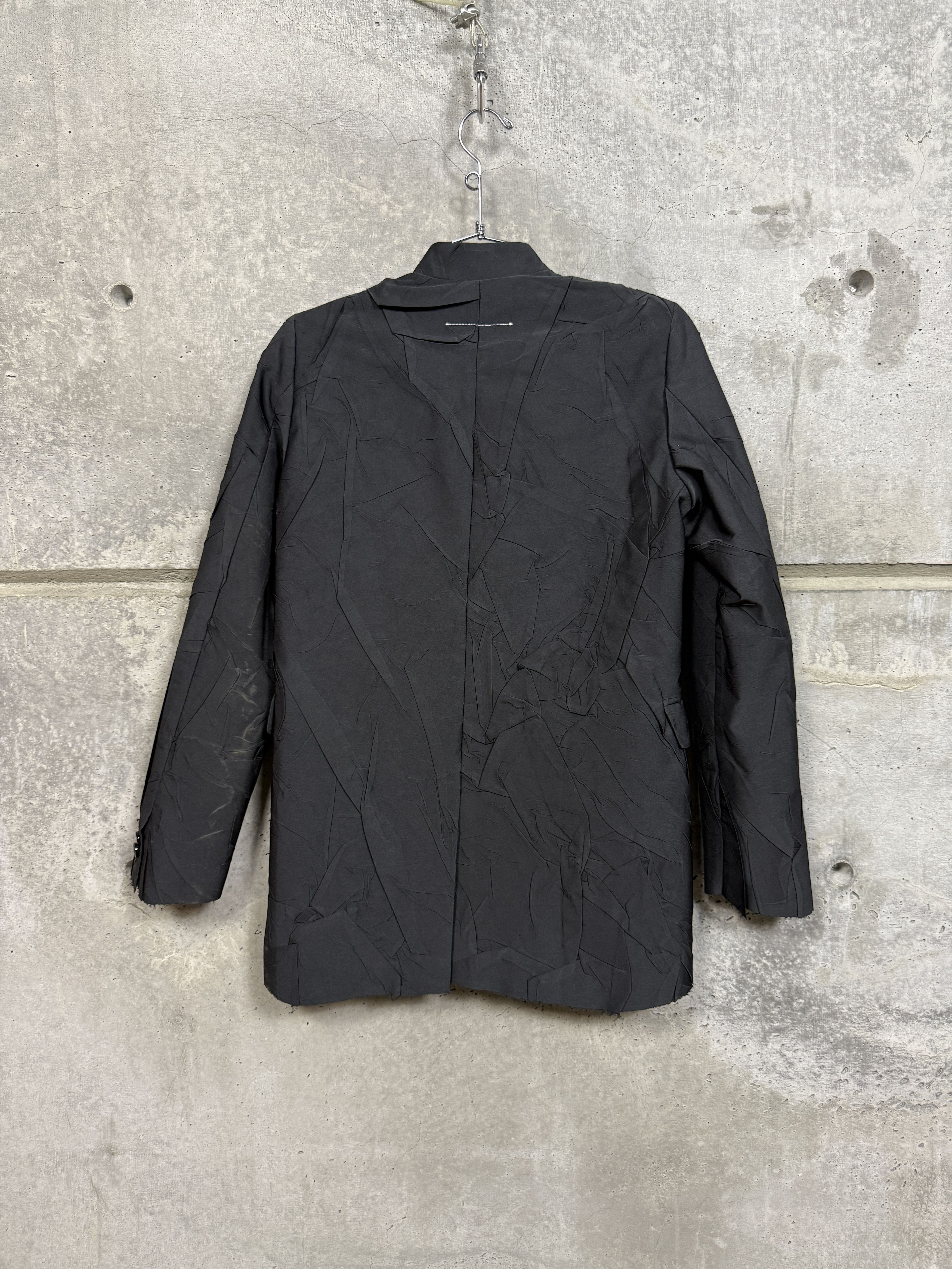 Maison Margiela $1200 MM6 Maison Margiela Crinkled Single Button Blazer Size XS / US 0-2 / IT 36-38 - 6 Thumbnail