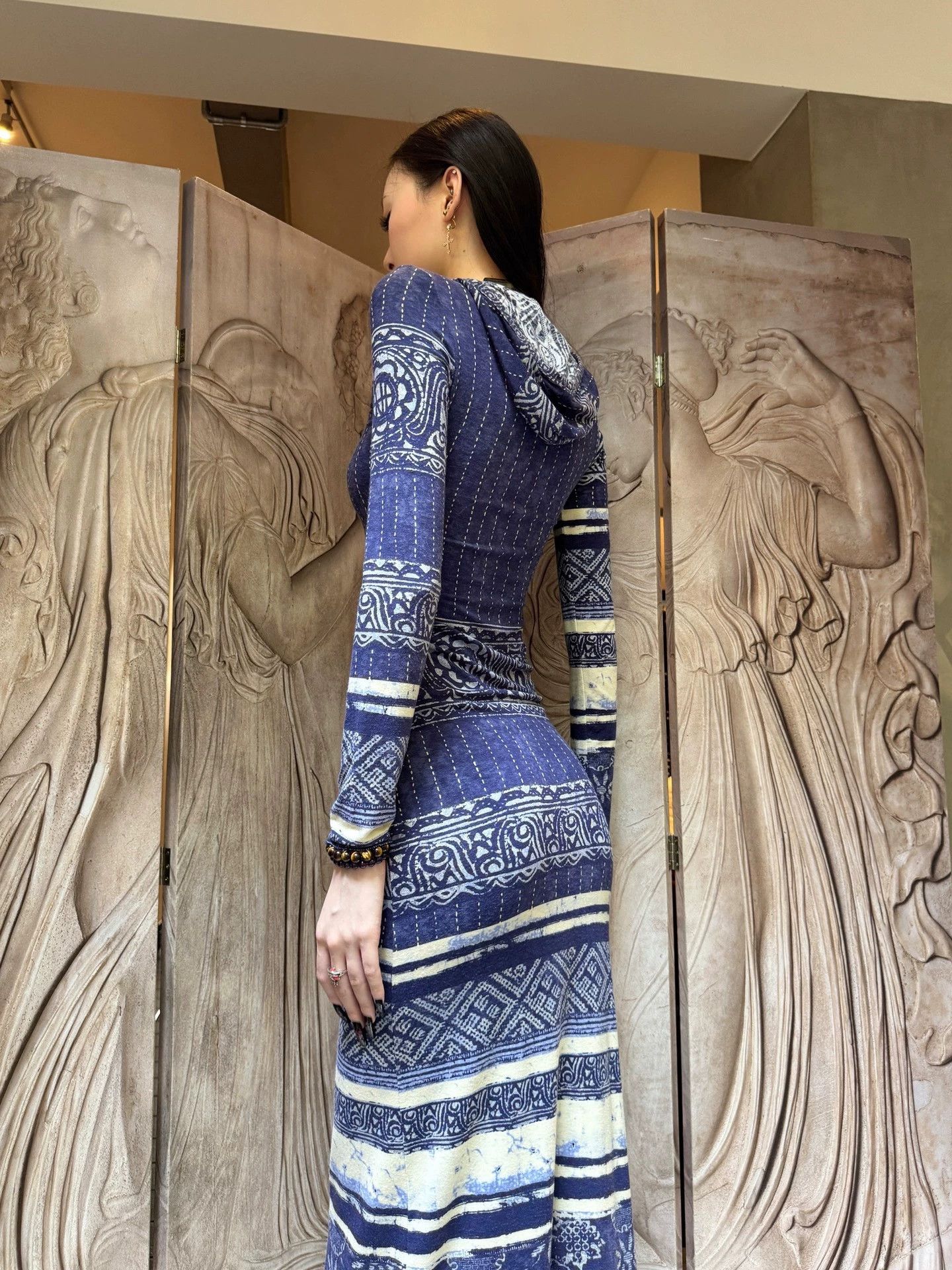 Jean Paul Gaultier JPG Vintage Stretch Hooded Dress 34-76-150 Size XS / US 0-2 / IT 36-38 - 6 Thumbnail