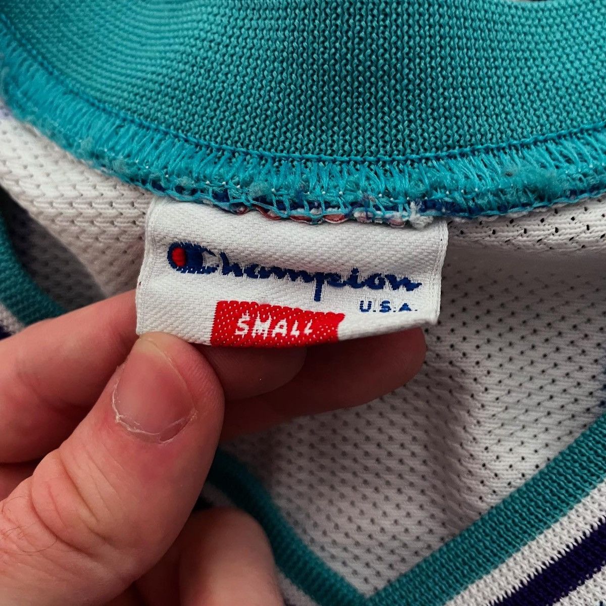 Champion × NBA × Vintage Charlotte 41 Rice Jersey champion 90s vintage NBA Size US S / EU 44-46 / 1 - 4 Thumbnail