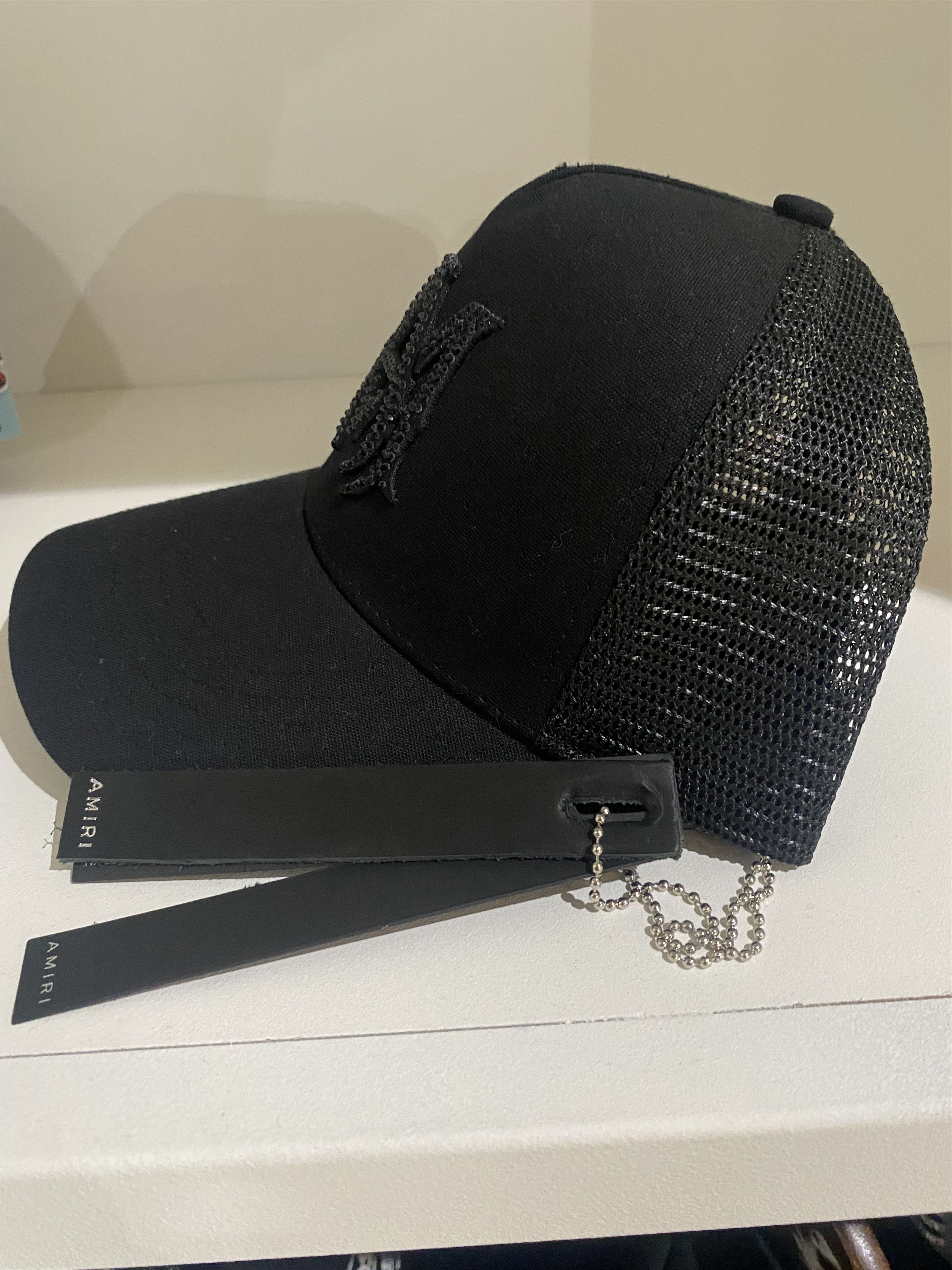 Amiri amiri ma crystal canvas hat black/black Size ONE SIZE - 2 Thumbnail