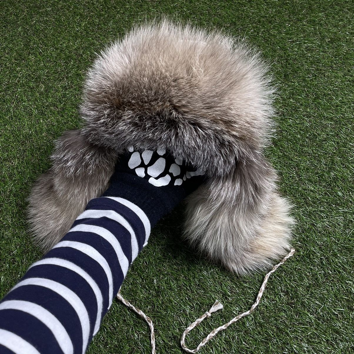 Vintage Vintage Y2K Fuzzy Beanie Ushanka Alt Grunge Streetwear OS Size ONE SIZE - 1 Thumbnail