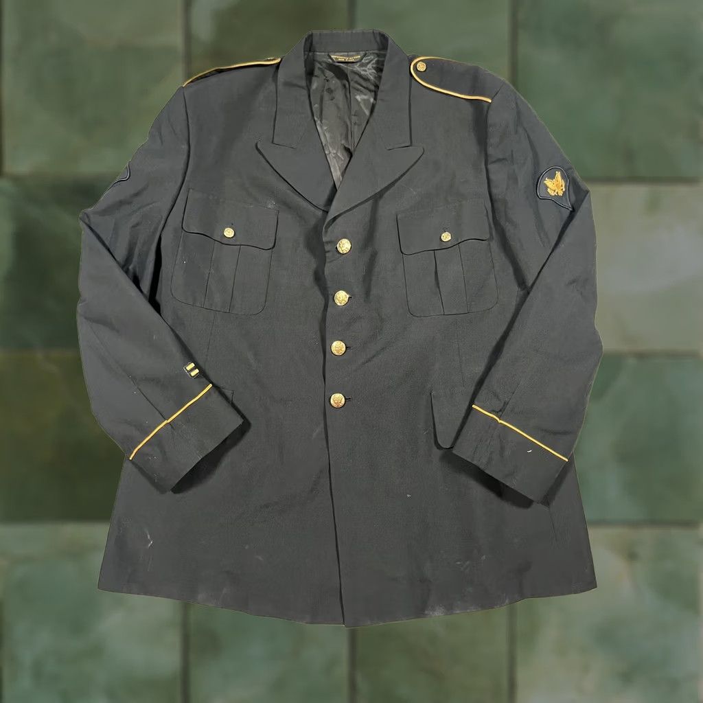 Vintage VINTAGE Bremen-Bowdon Jacket Mens Navy Blue Dress Uniform Military Blazer USA Read Size 44R - 1 Thumbnail