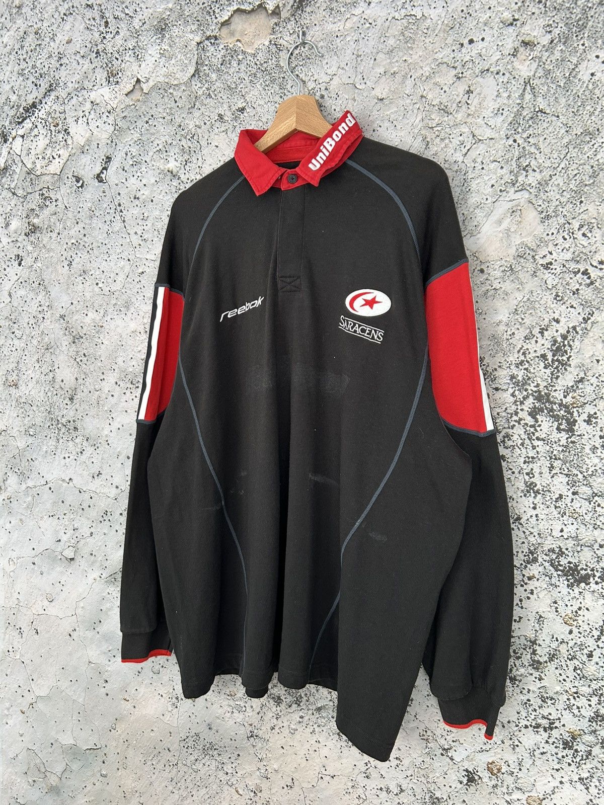Reebok Vintage Reebok 90s Rugby Jersey Sport Retro Baggy Rap Size US XL / EU 56 / 4 - 2 Thumbnail