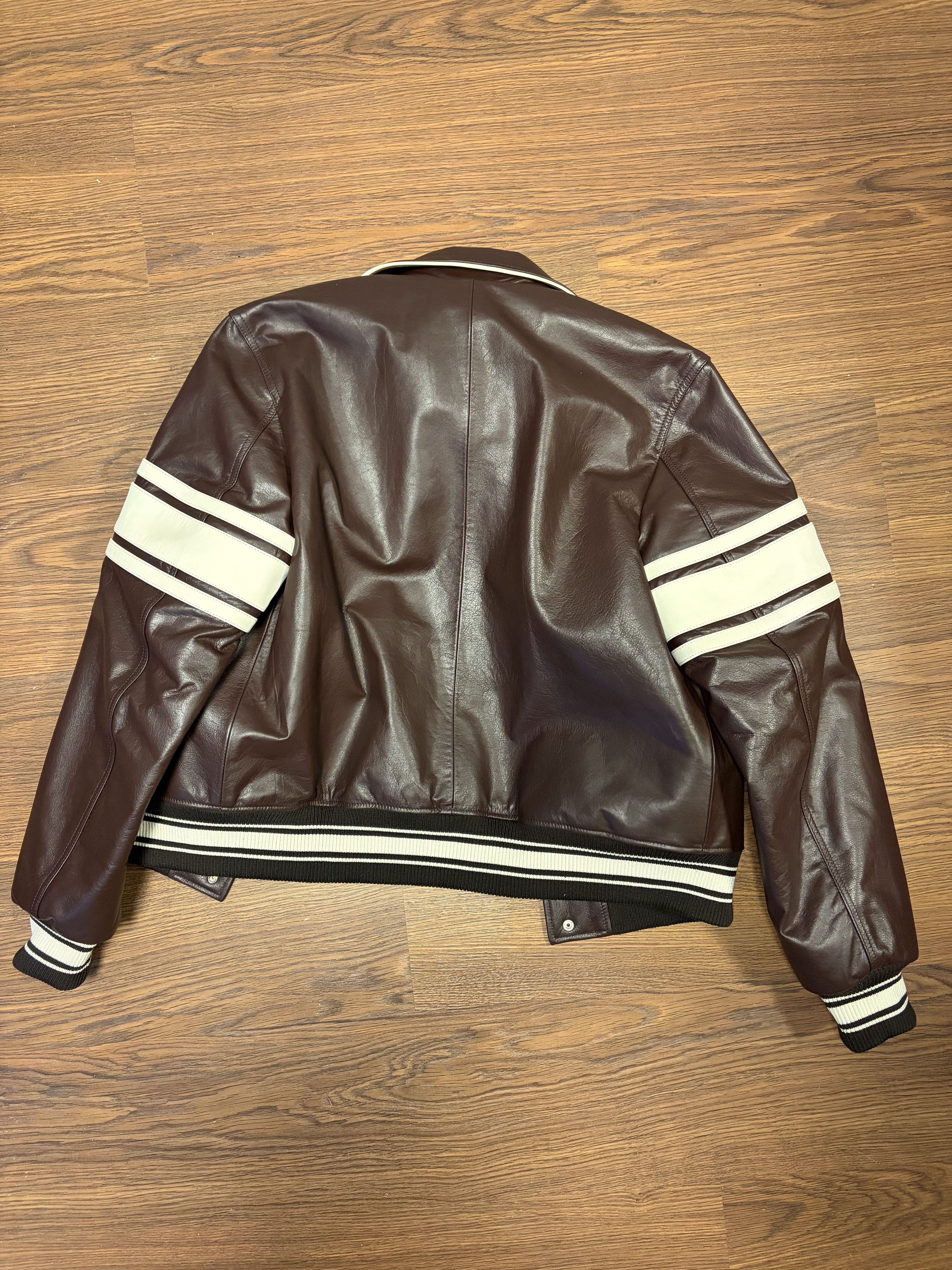 Stussy × Wales Bonner Stussy Wales Bonner Leather Varsity Jacket
