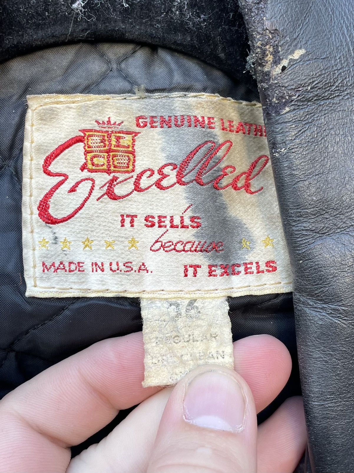 Excelled VTG 70s Excelled Size 36 Black Leather jacket Brando Size US S / EU 44-46 / 1 - 2 Thumbnail