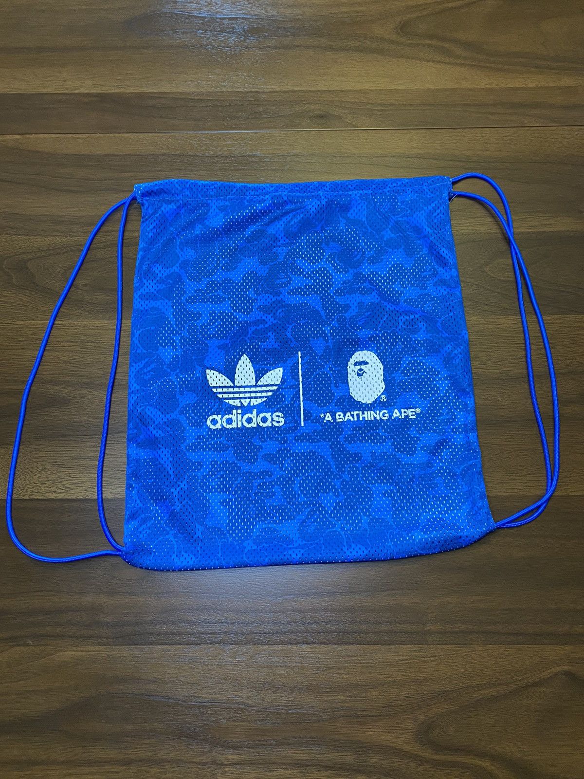 Adidas drawstring bag blue on sale