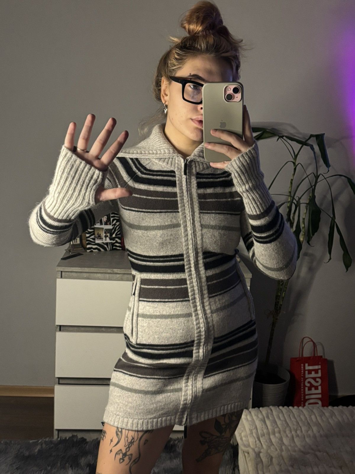 Bench × Vintage Vintage striped sweater/dress amazing beautiful natural wool Size XS / US 0-2 / IT 36-38 - 11 Thumbnail