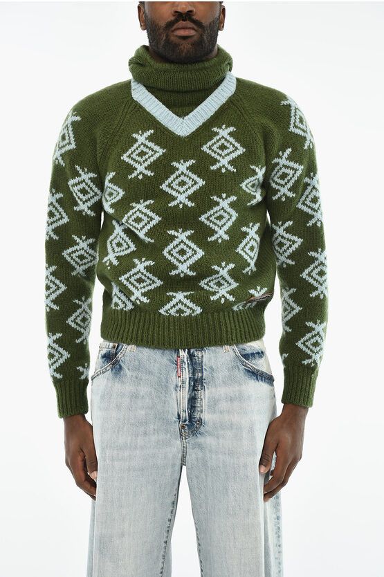 Supreme ss15 heather teal mohair cardigan