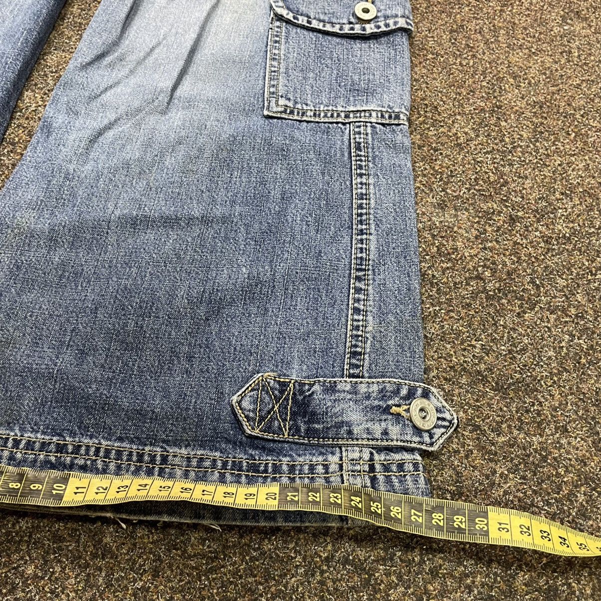 Vintage Y2K Baggy Cargo Pants Distressed Multi Pocket Skate Jeans Size 32" / US 10 / IT 46 - 8 Thumbnail