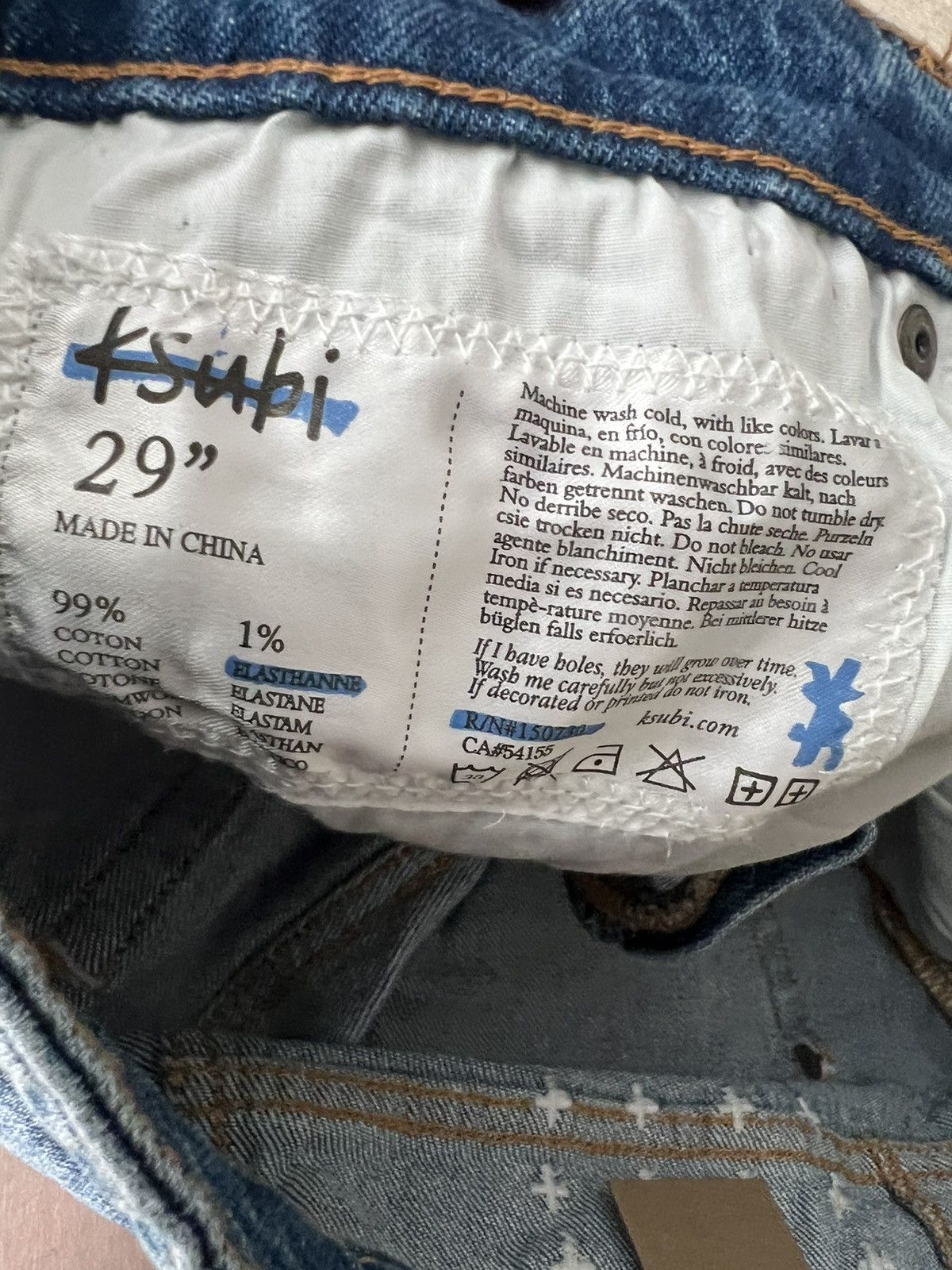 Ksubi Ksubi Jeans Mens Van Winkle Skinny Leg Blue $260 Size 29/32 Size US 29 - 6 Thumbnail