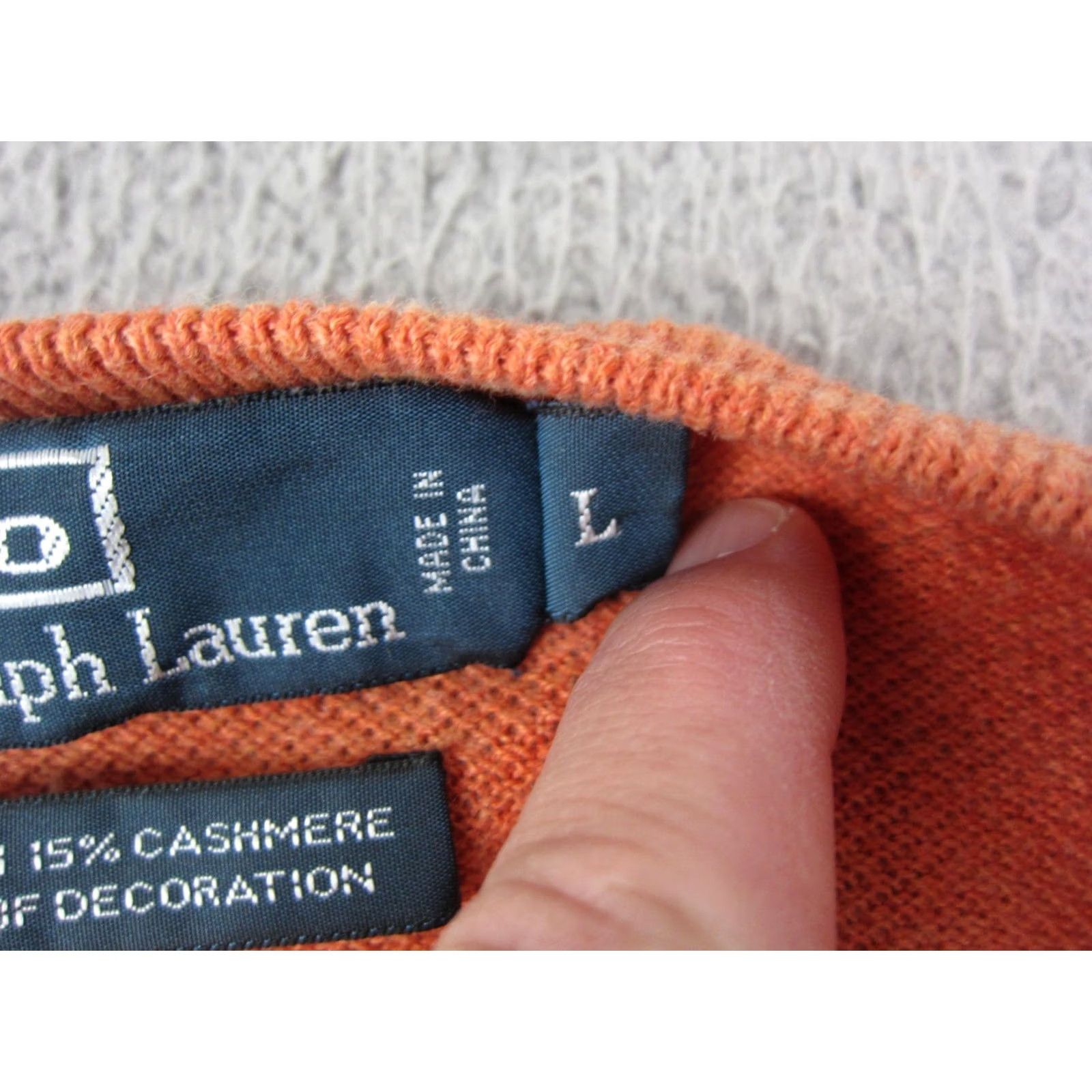 Polo Ralph Lauren Polo Ralph Lauren Sweater Mens L Orange Cotton Cashmere Pullover Knit Mock Neck Logo Pullover Knit Vintage: No Regular Fit Winter Casual Mens Size US L / EU 52-54 / 3 - 5 Thumbnail