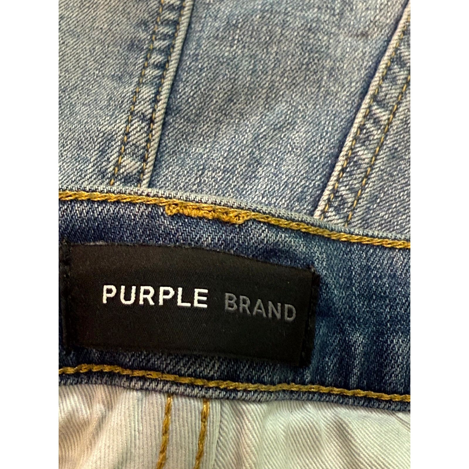 Purple Brand Purple Brand Red Stitch Light Wash Jeans Size US 31 - 3 Thumbnail