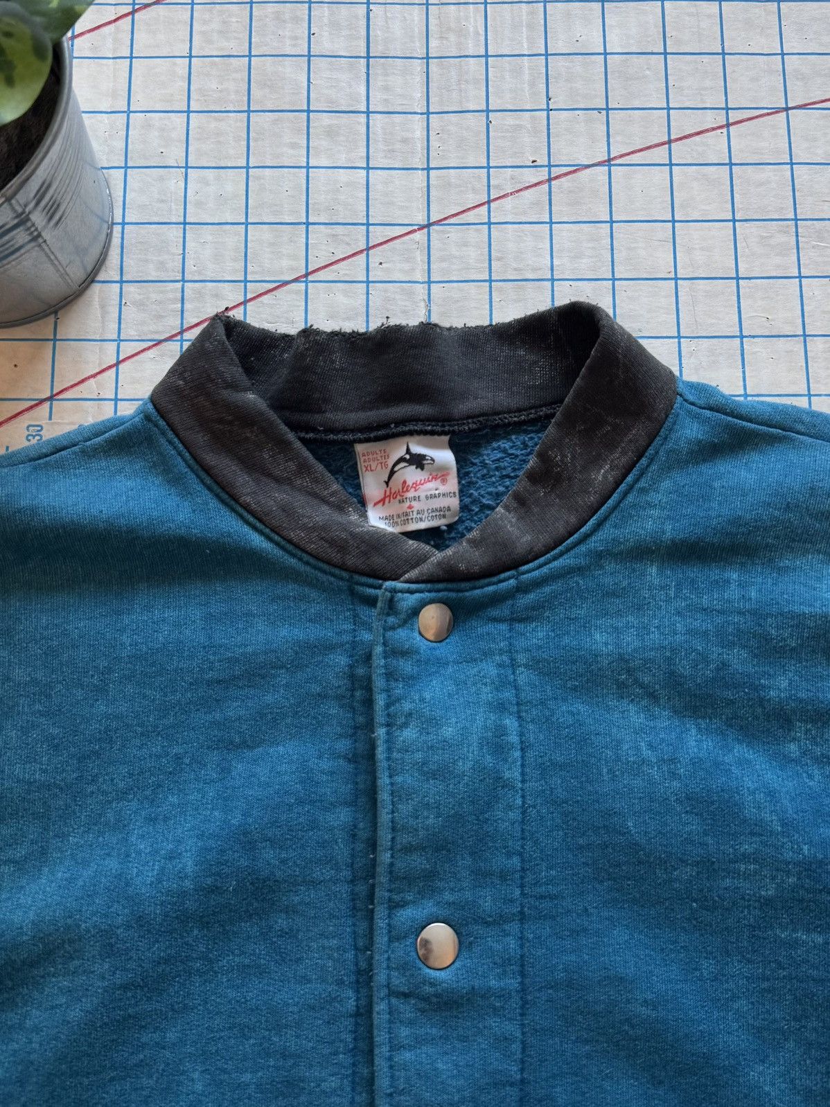 Vintage Vintage Harlequin Graphics Wolf Graphic Cotton Bomber Jacket Size US XL / EU 56 / 4 - 11 Thumbnail