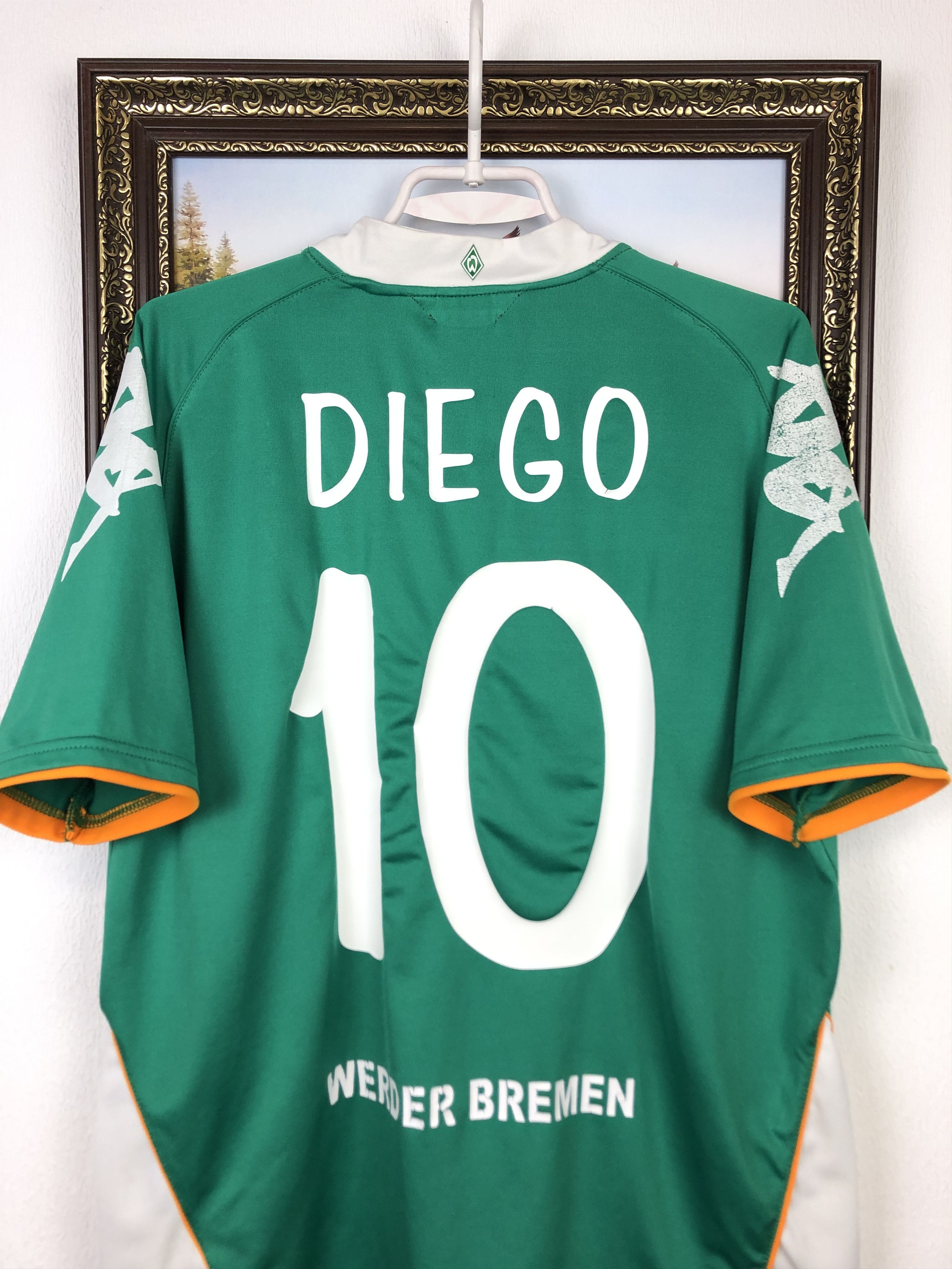 Vintage Werder Bremen football shirt 2007 Soccer Diego Kappa Jersey Size US M / EU 48-50 / 2 - 2 Thumbnail