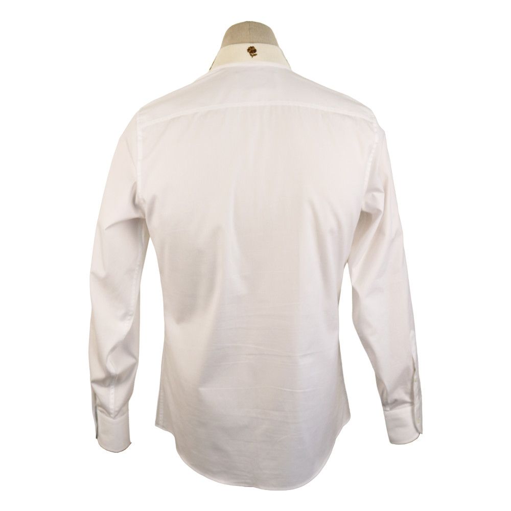 Gucci Gucci Ivory Cotton Shirt with Gold Bee & Snake Embroidery Size US M / EU 48-50 / 2 - 4 Thumbnail