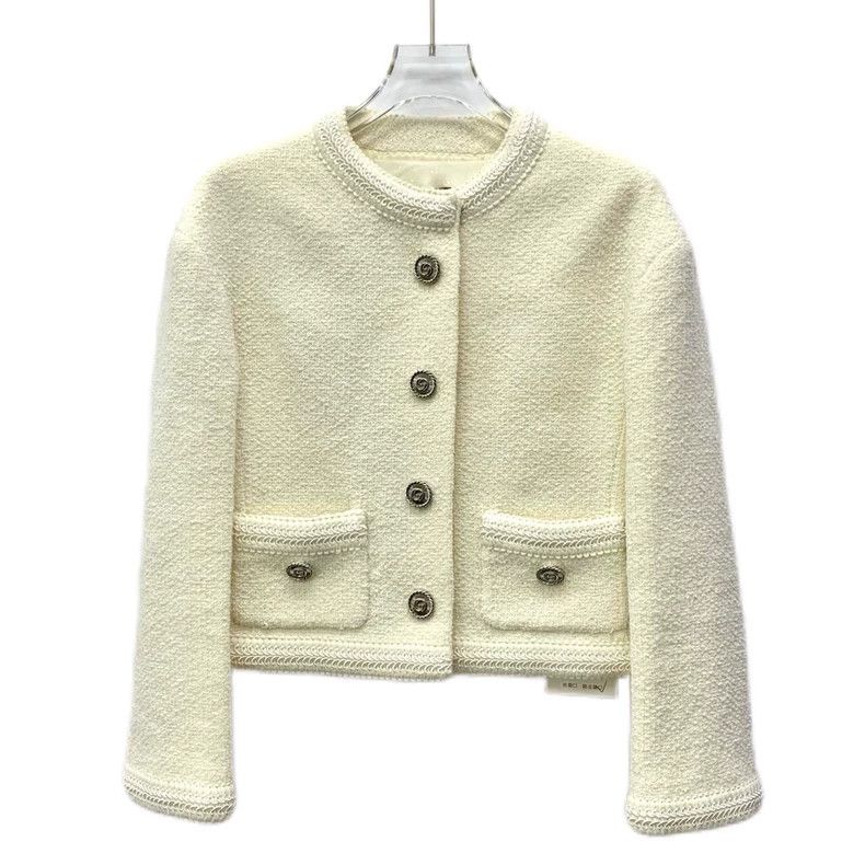 Gucci Gucci Beige wool single-breasted long-sleeved knitted cardi Size XS / US 0-2 / IT 36-38 - 1 Thumbnail
