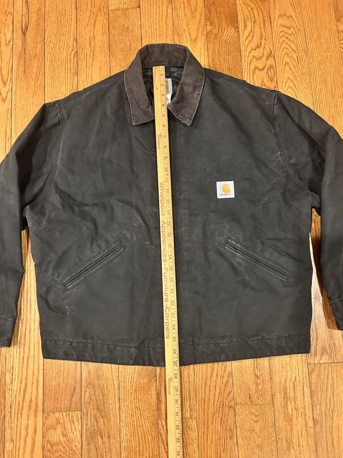 Carhartt Vintage Carhartt Detroit Jacket Coat J80 BLK Corduroy Collar Size US XL / EU 56 / 4 - 3 Thumbnail