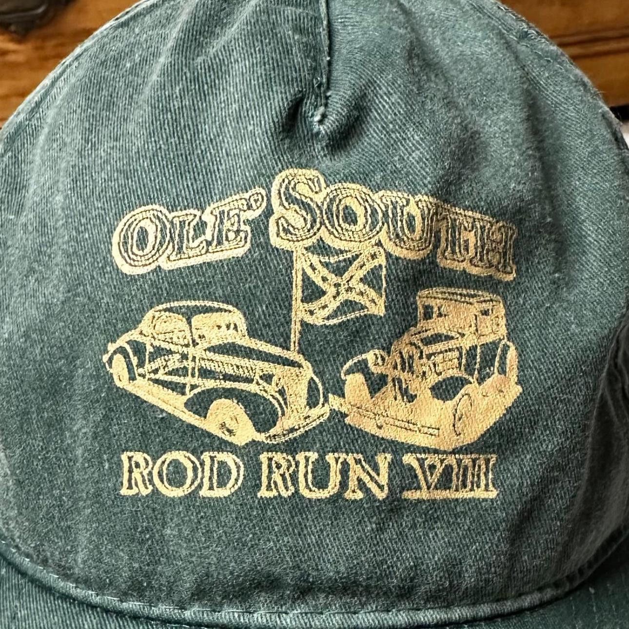 Vintage Ole South Rod Run VIII Vintage Green Adjustable Baseball Cap Size ONE SIZE - 3 Thumbnail