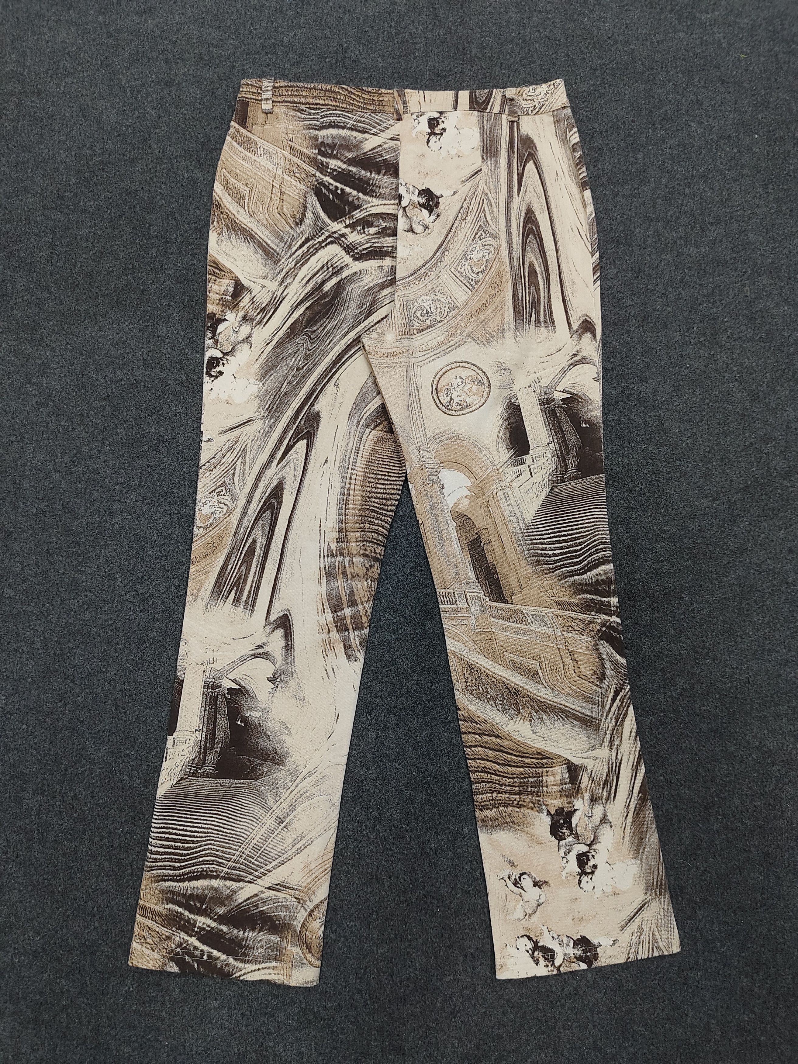 Vintage Helline- Baroque Architectual Print European Vintage Pants Size 30" / US 8 / IT 44 - 3 Thumbnail