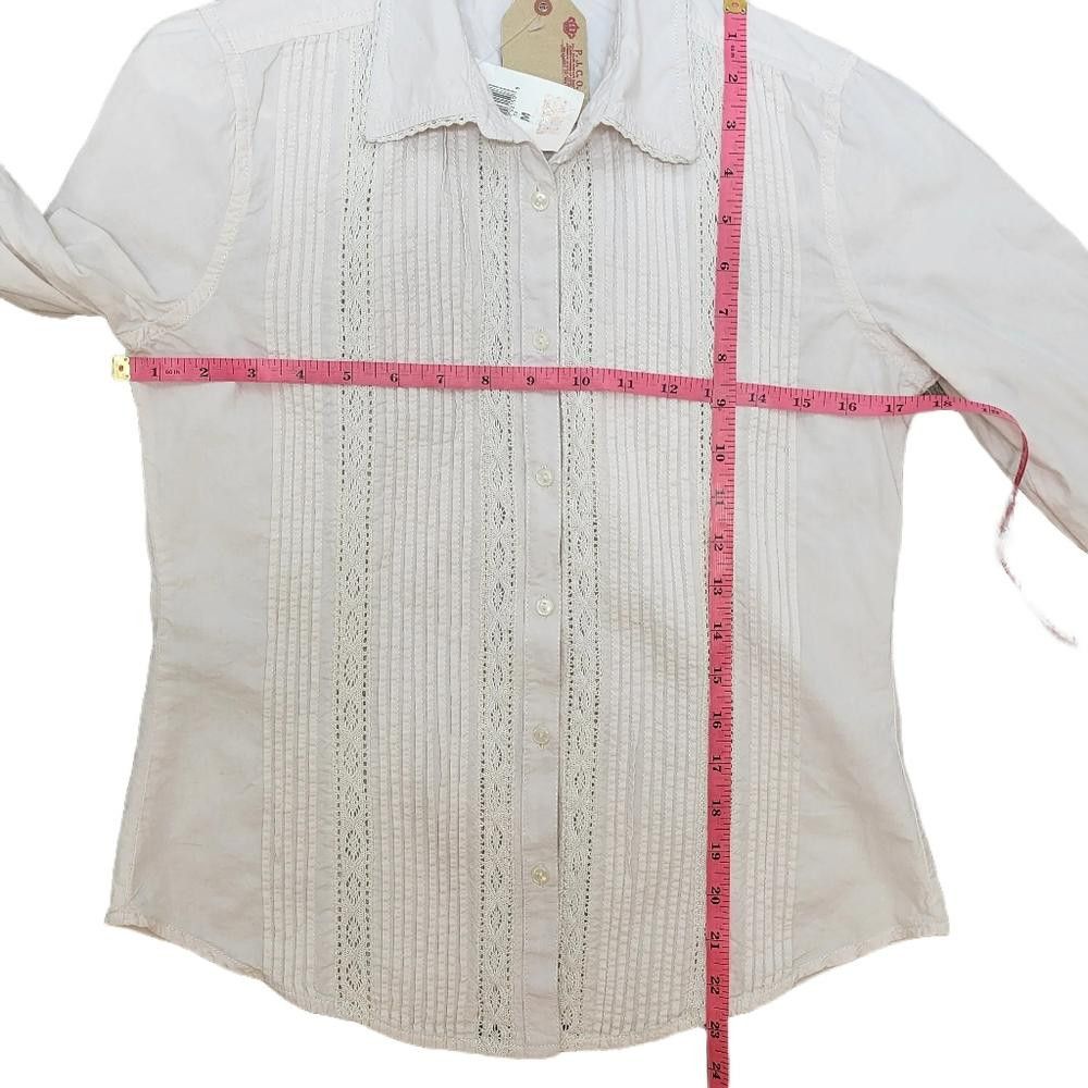 Polo Ralph Lauren. White, 100% Cotton Button-Up Top. M