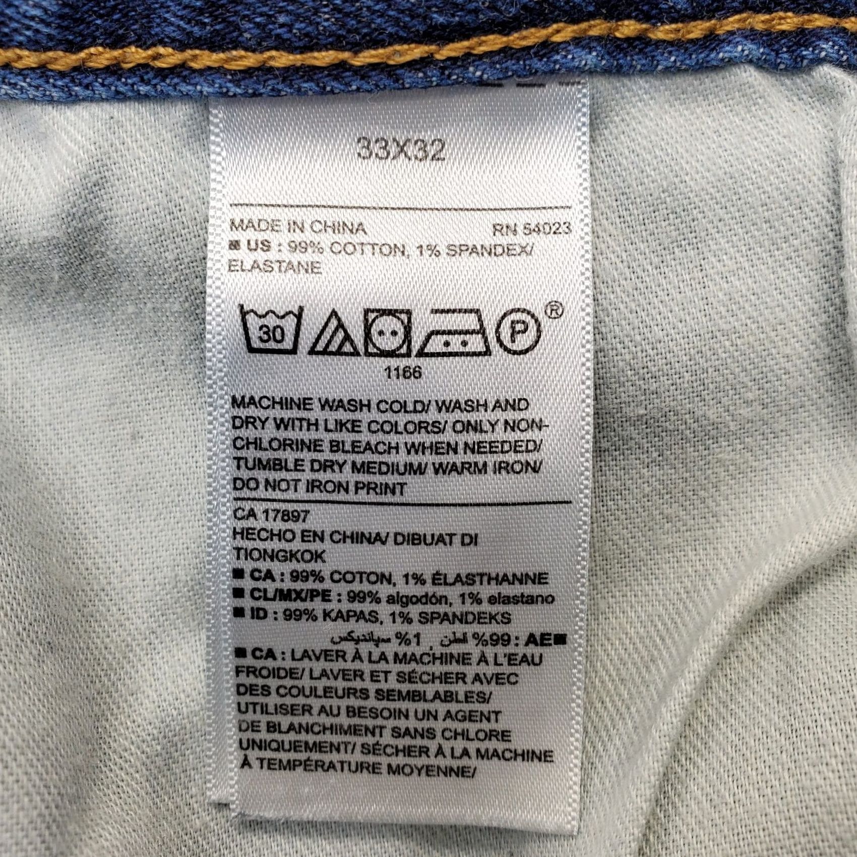 Old Navy Old Navy Jeans Mens 33x32 Blue Denim Faded Stretch Medium Wash Boho Straight Leg Jeans Mens 33 Blue Denim Stretch Medium Wash Straight Leg Size US 33 - 7 Thumbnail