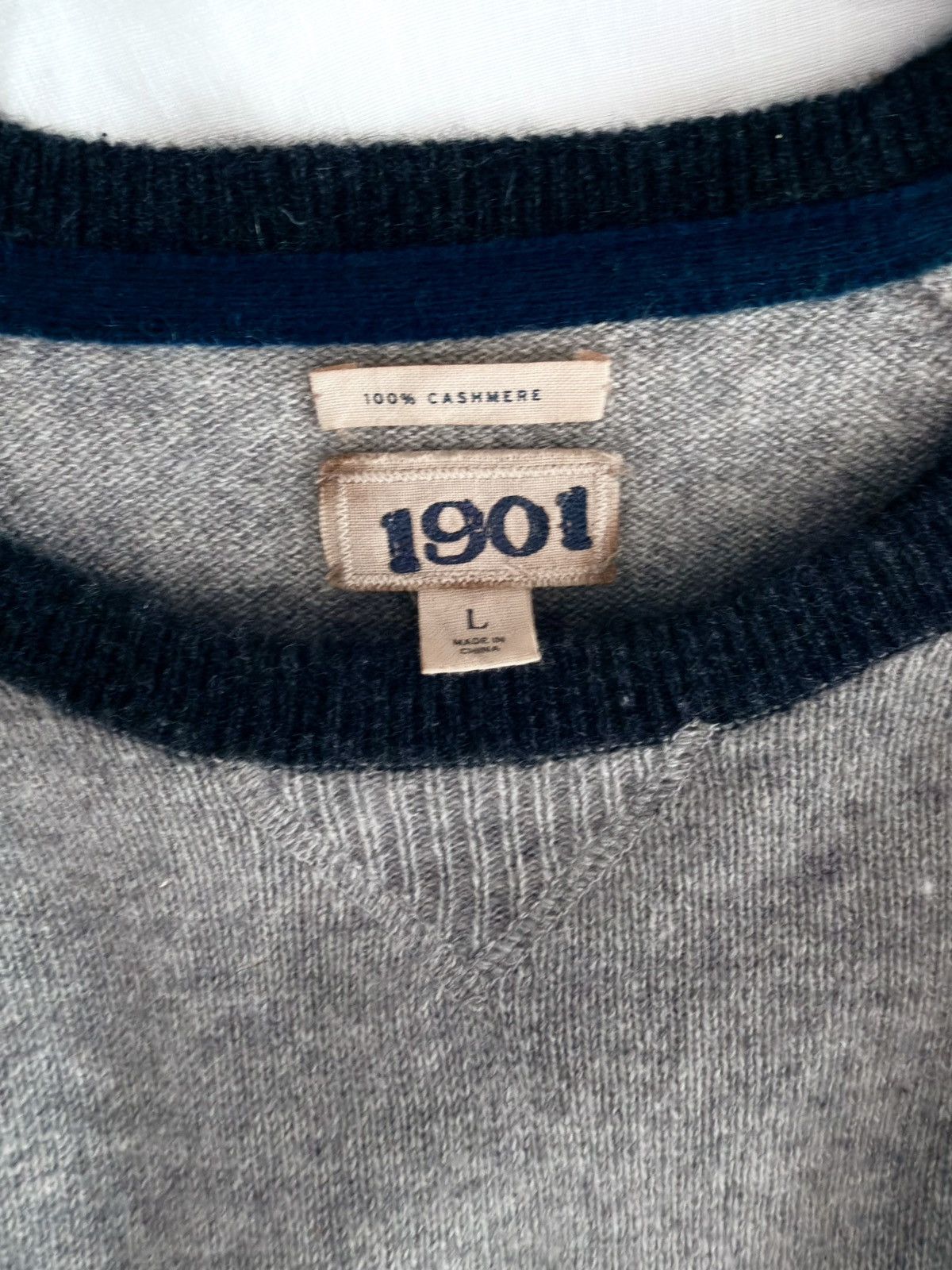 1901 1901 100% Cashmere Striped Crewneck Sweater Size US L / EU 52-54 / 3 - 3 Thumbnail