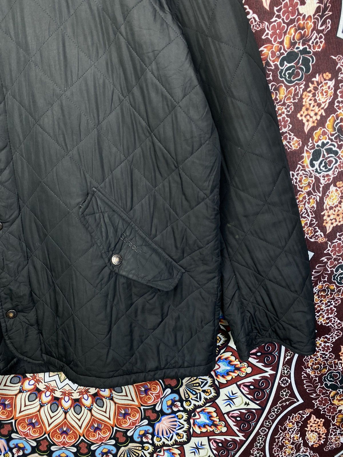 Barbour Barbour Powell Mens Black Quilted Jacket Size US XL / EU 56 / 4 - 6 Thumbnail