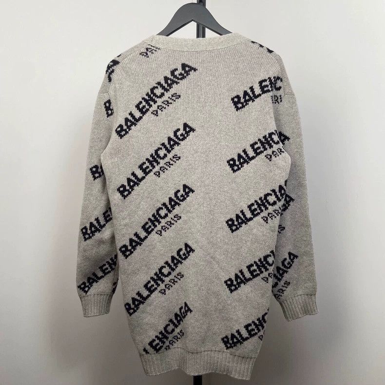 Balenciaga Balenciaga Gray Logo Cardigan Sweater-2505 Size US S / EU 44-46 / 1 - 2 Thumbnail
