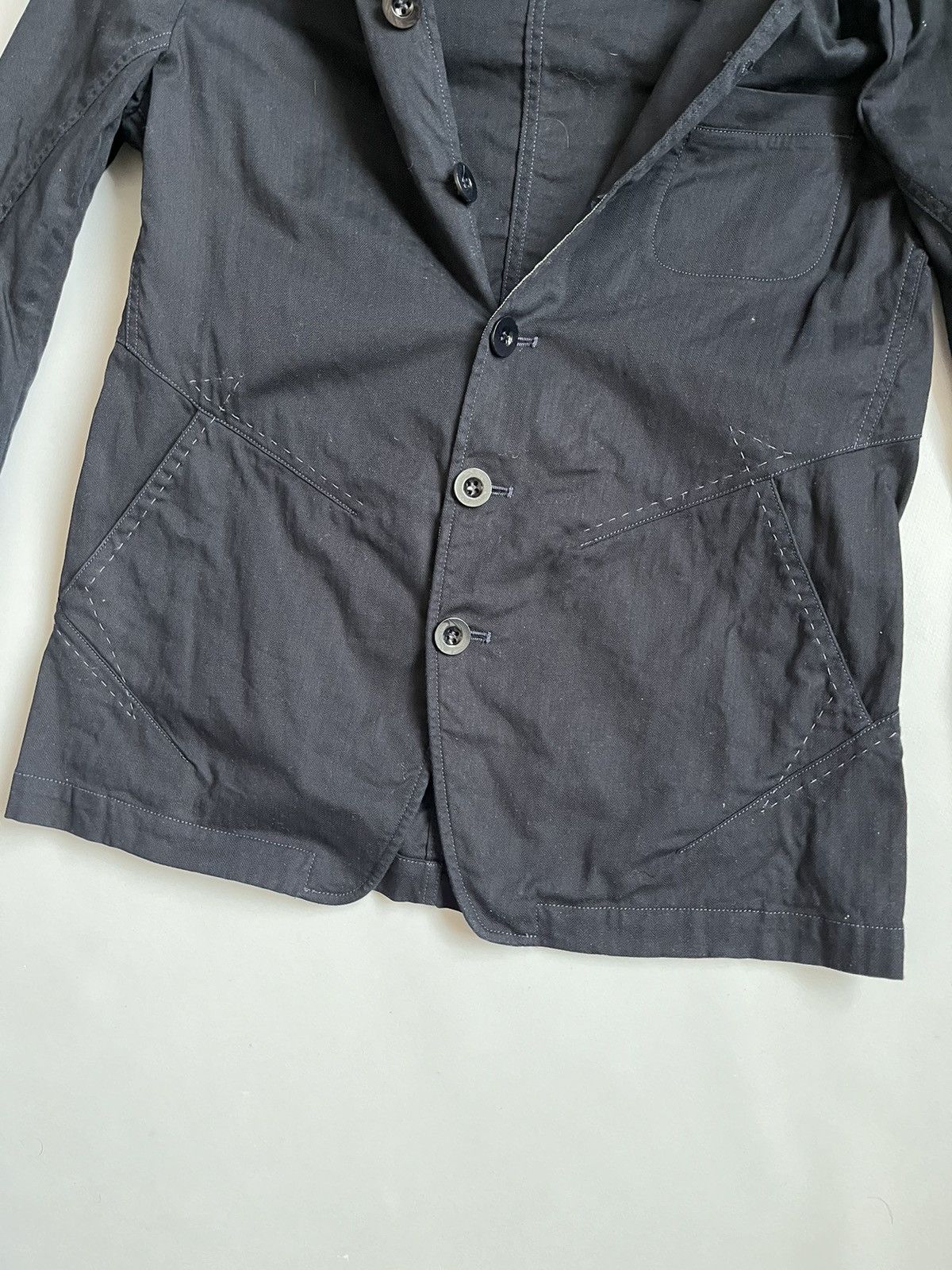 Marithe + Francois Girbaud Le Casual De Marithe Francois Girbaud HBT Men Navy Blazer Size US XL / EU 56 / 4 - 16 Thumbnail