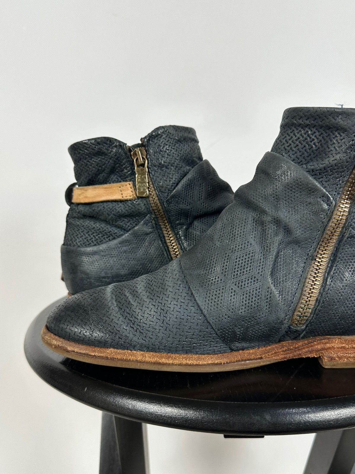 A.S.98 A.S.98. Airstep Navy Blue Leather Biker Ankle Boots Size US 8 / IT 38 - 17 Thumbnail