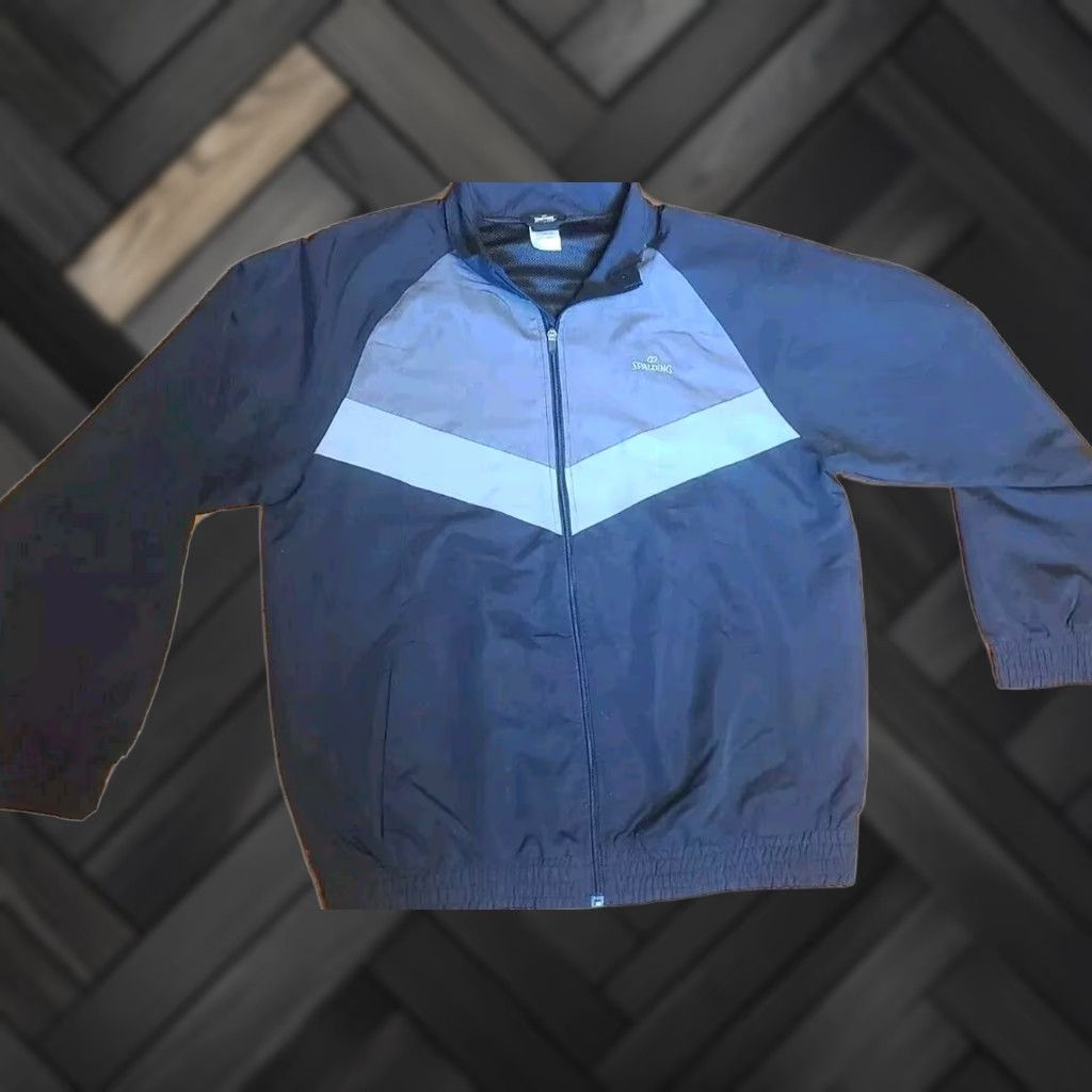 Spalding VINTAGE Spalding Athletic Jacket Windbreaker Jacket Mens 2XL Black Polyester Zip Long Coat All Seasons Pockets Retro College 90s Athletic Mens Size US XXL / EU 58 / 5 - 1 Thumbnail