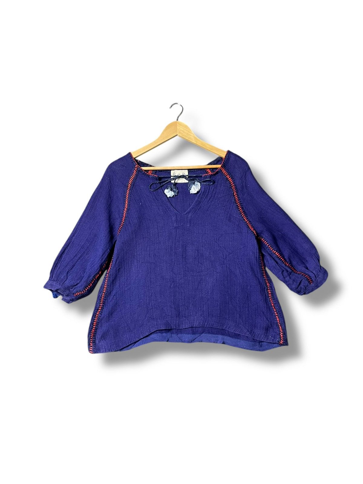 Designer × Vintage New York Brand Women’s Embroided Blouse (44) Size M / US 6-8 / IT 42-44 - 1 Thumbnail