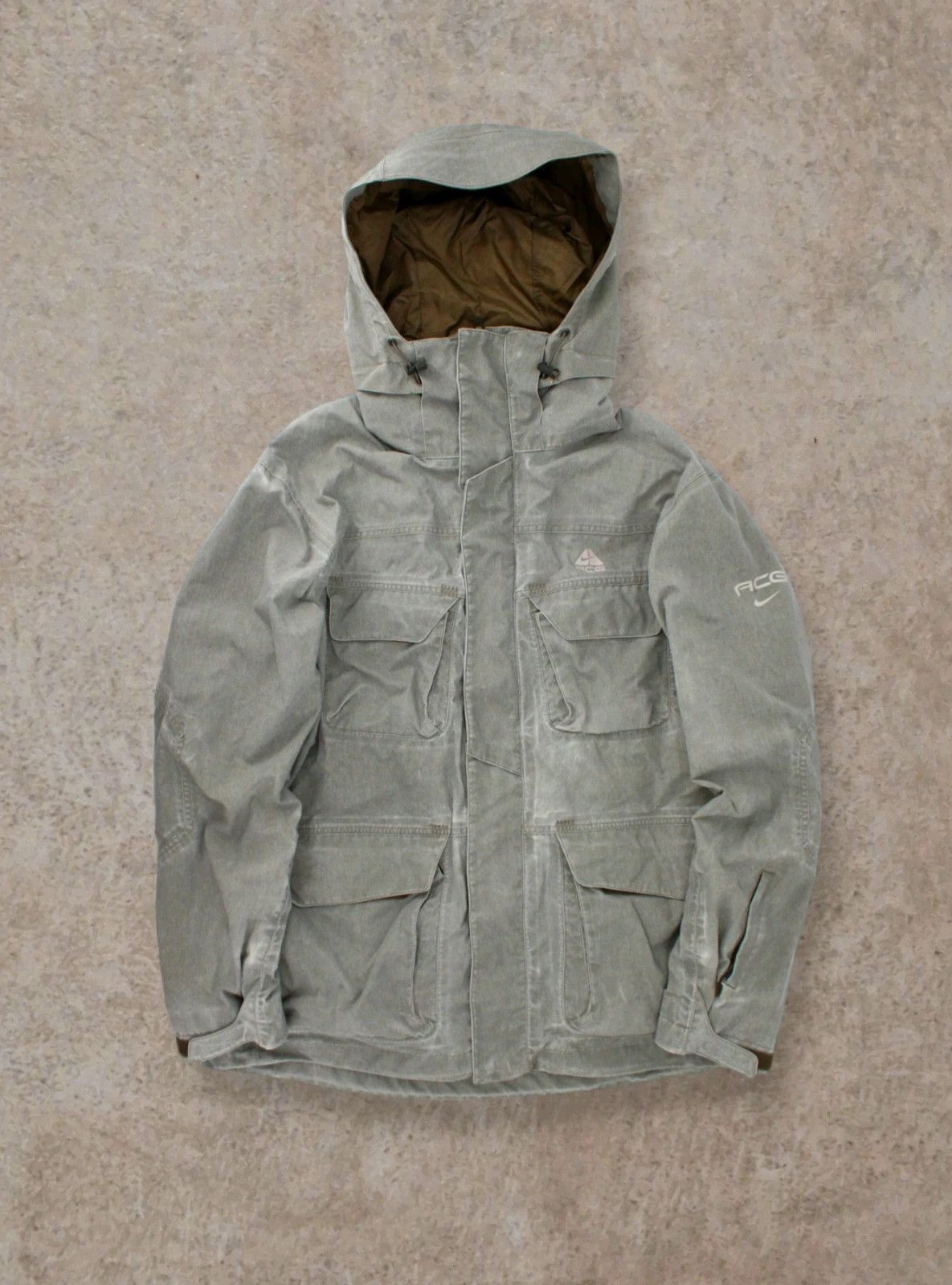 Image of 90's Nike Acg 3 Storm Fit Jacket Multipocket in Grey, Men's (Size XL)