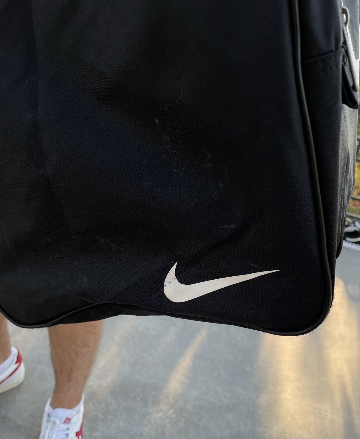 Nike × Vintage Vintage 90s Nike Big Logo Nylon Bags Travel Sport Bag Size ONE SIZE - 4 Thumbnail