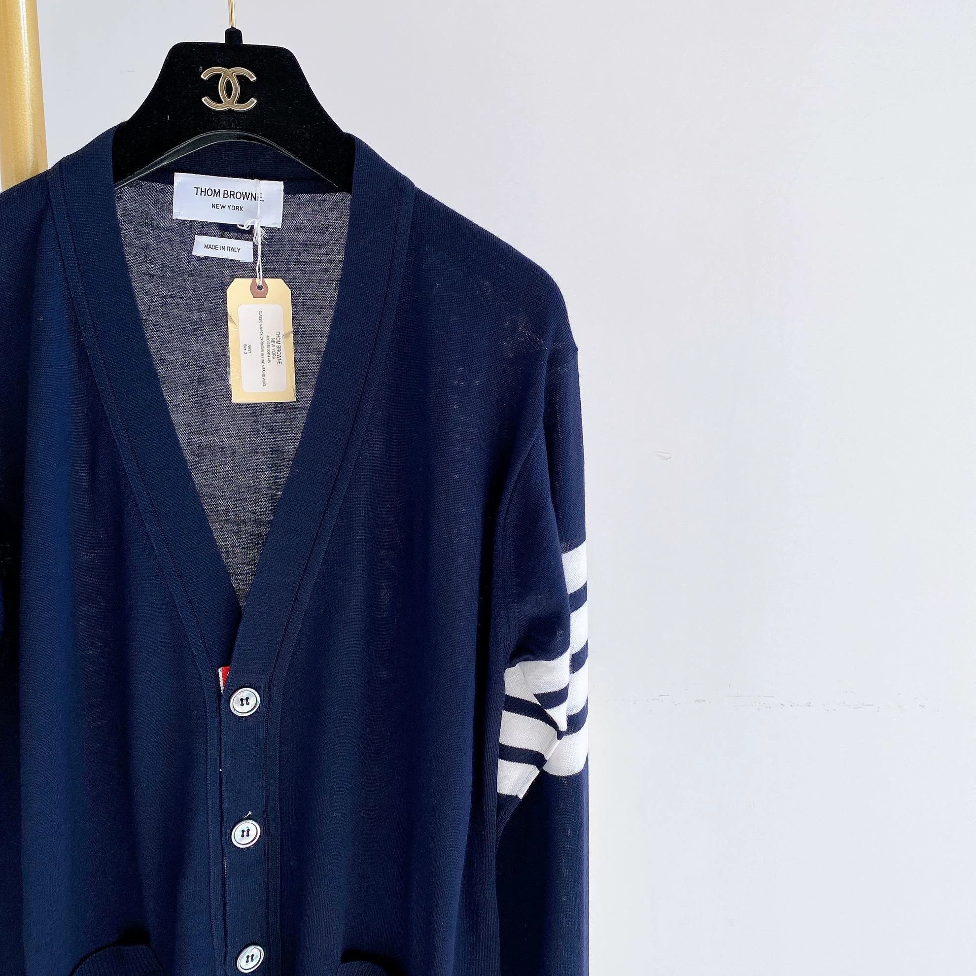 Thom Browne Thom Browne Navy Blue Knit Cardigan Size 2 Size US M / EU 48-50 / 2 - 3 Thumbnail