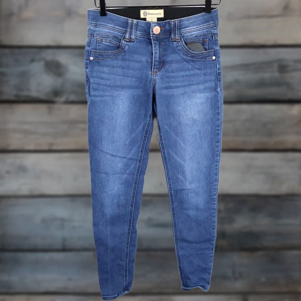 Vintage Democracy Ab Technology Jeans Women's 2 (28 x 28) Blue Tapered Leg Denim Size 26" / US 2 / IT 38 - 1 Thumbnail