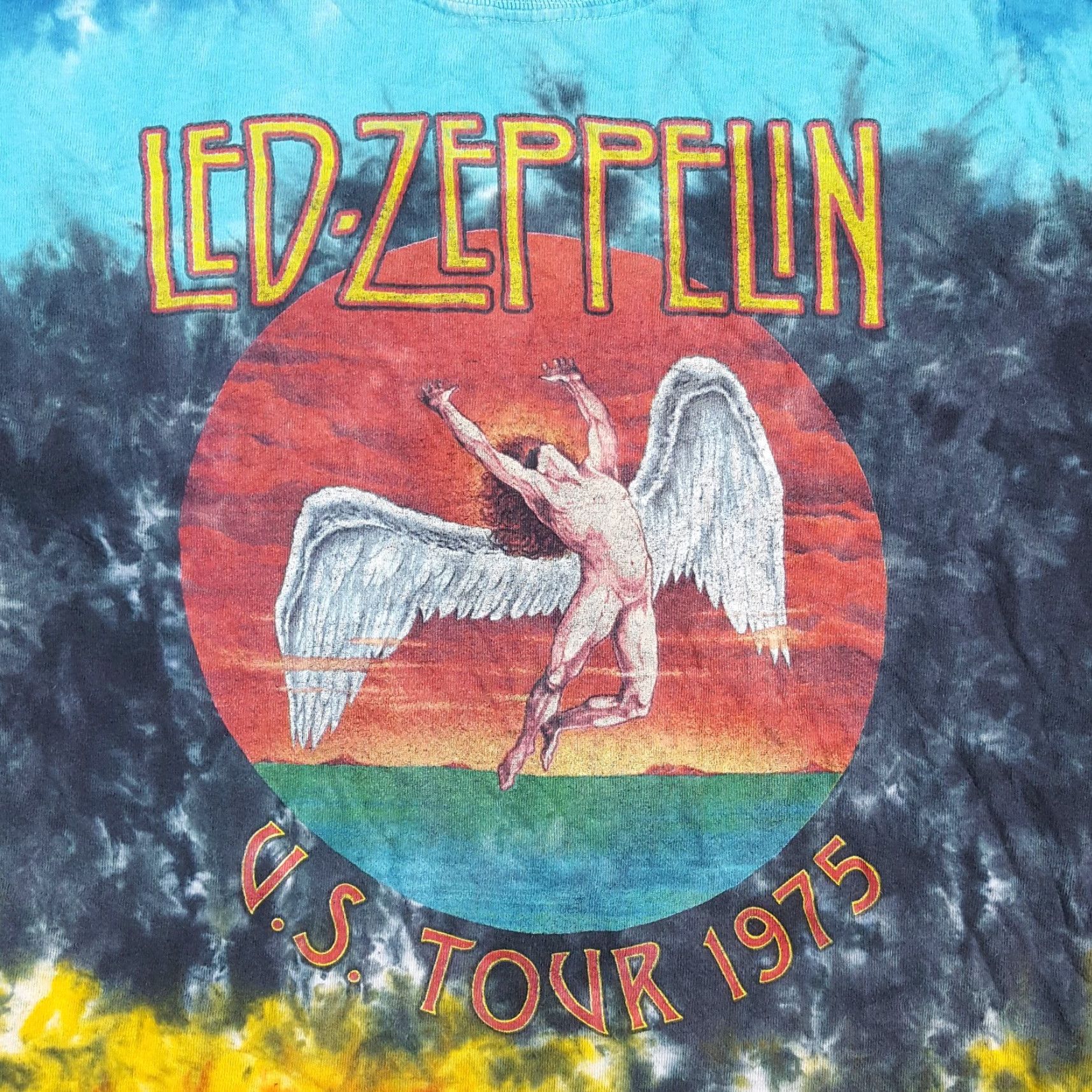 Etro VINTAGE Tie-Dye Led Zeppelin US Tour Men's Size M Retro Band Rock Graphic T Shirt Size US M / EU 48-50 / 2 - 3 Thumbnail